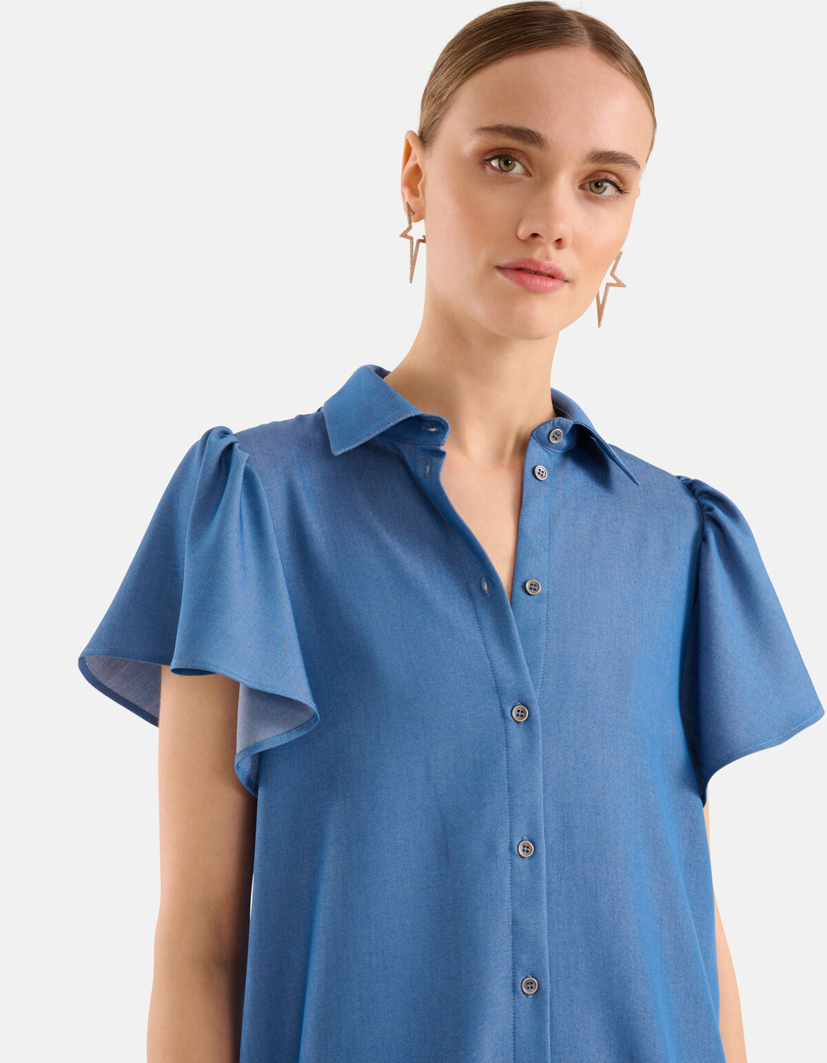 Ruffle Jurk Blauw SHOEBY WOMEN