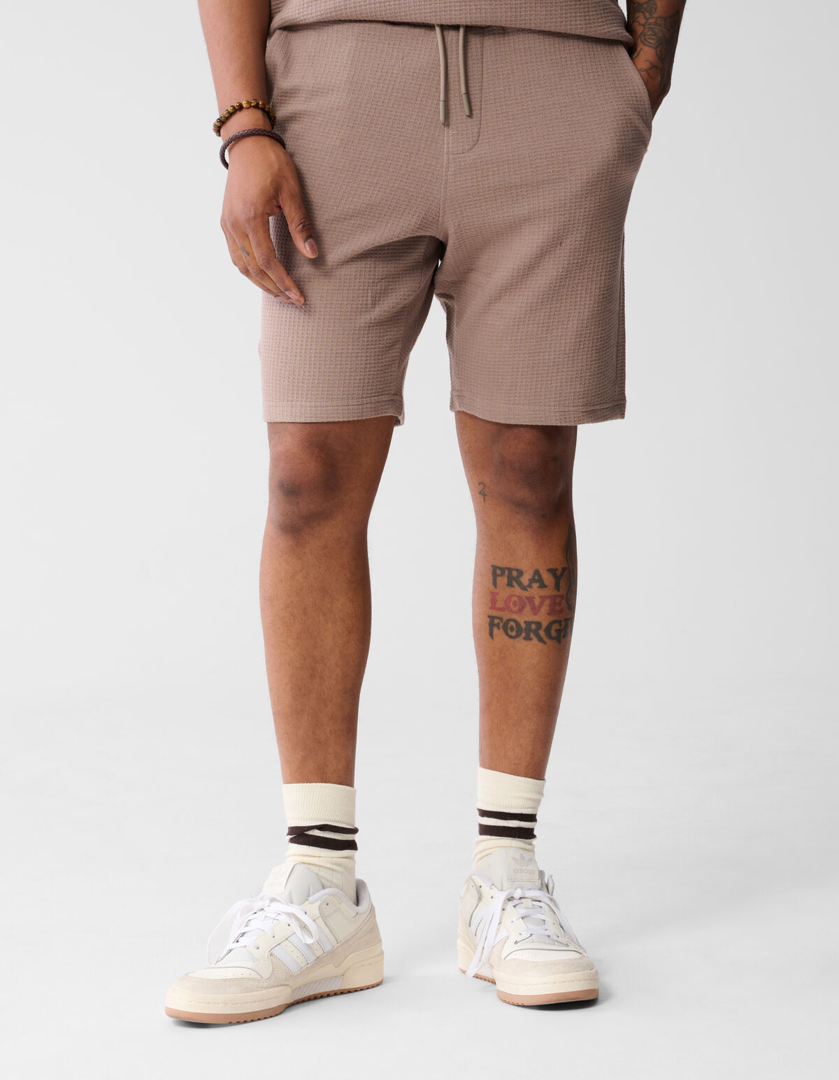 Waffle Structuur Short Lichtbruin SHOEBY MEN