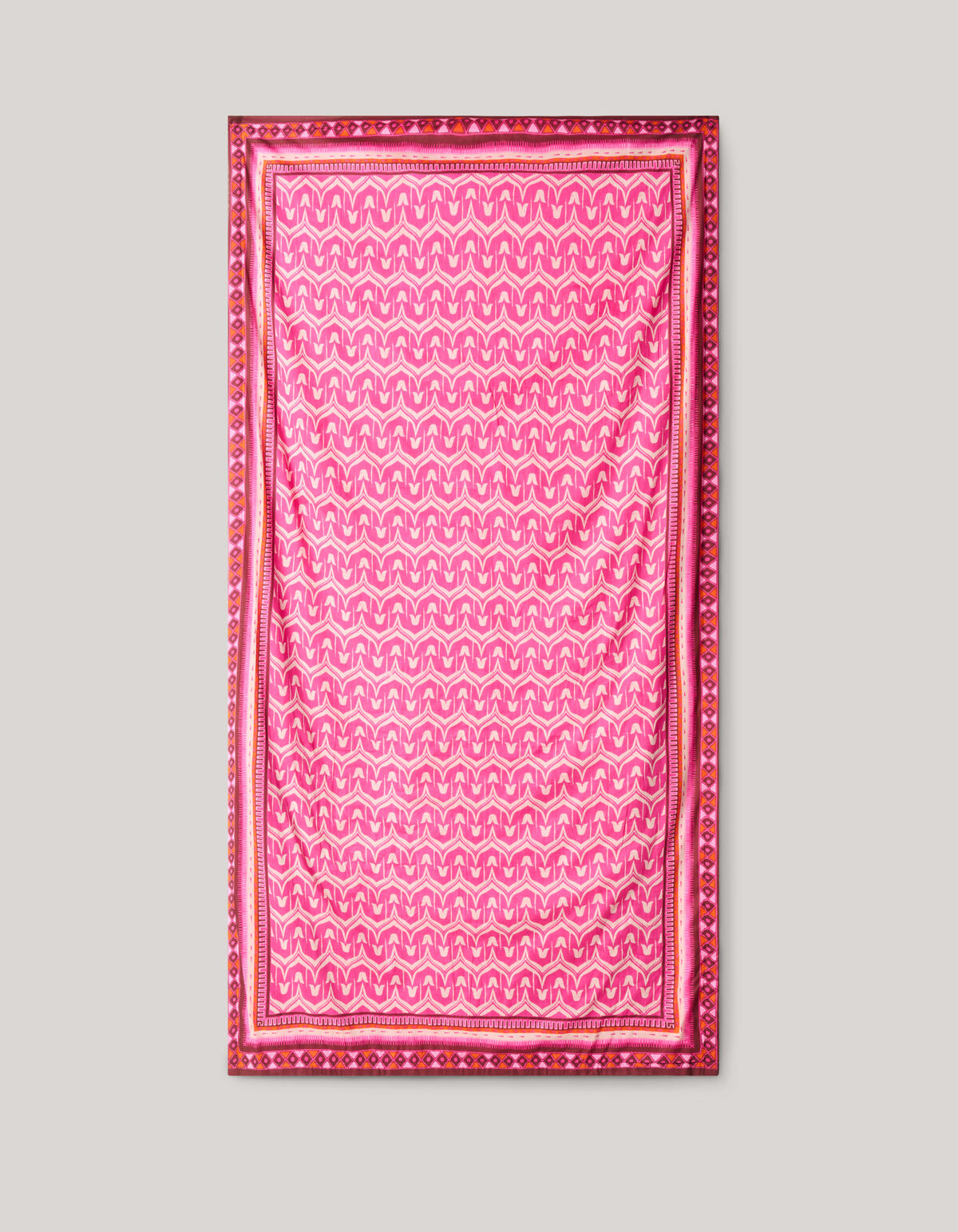 Printed Strand Handdoek Roze SHOEBY ACCESSOIRES