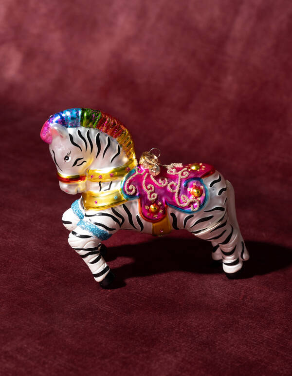 Circus Zebra Kerstbal Multicolor By Fred SHOEBY ACCESSOIRES