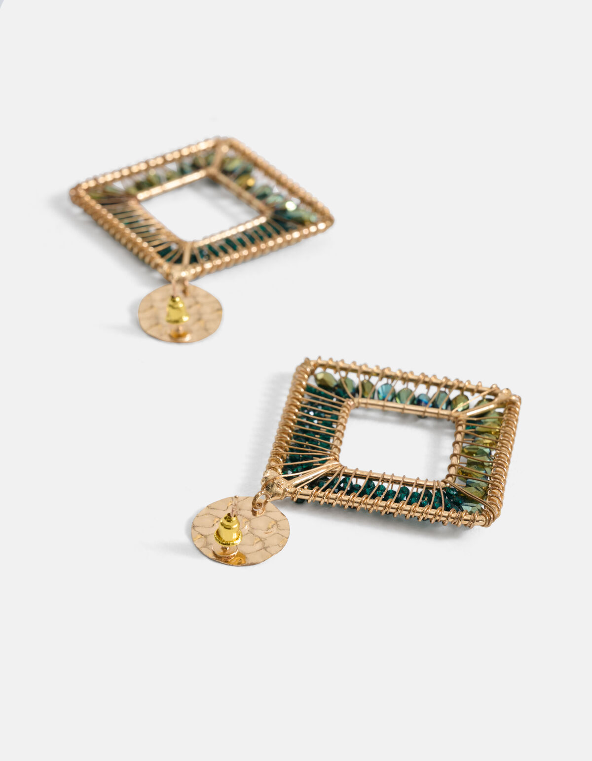 Beaded Oorbellen Groen SHOEBY ACCESSOIRES