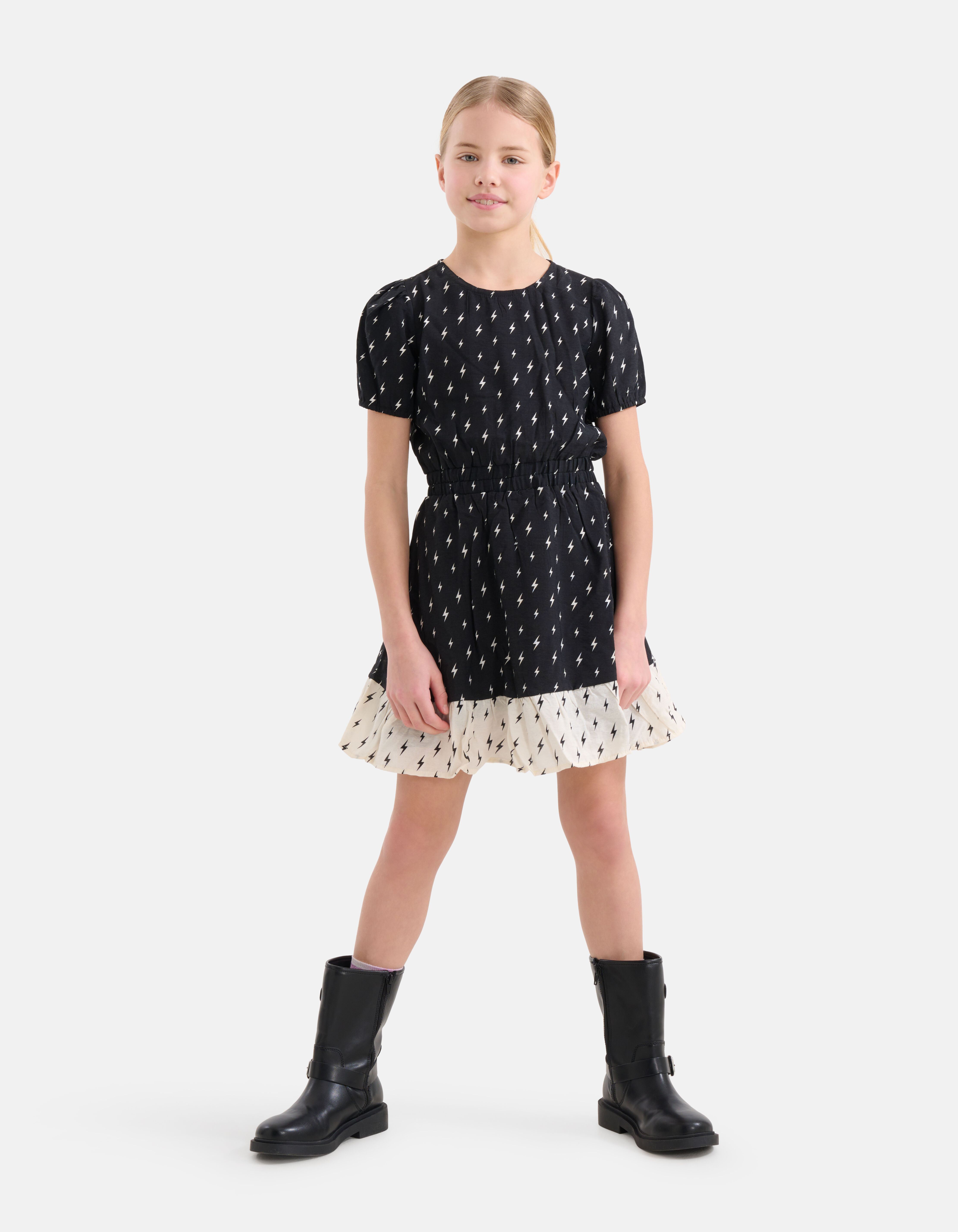 Printed Jurk Zwart Shoeby