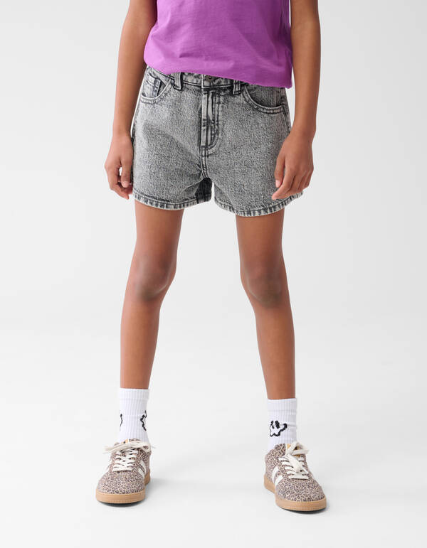 Strass Denim Short Grijs SHOEBY GIRLS