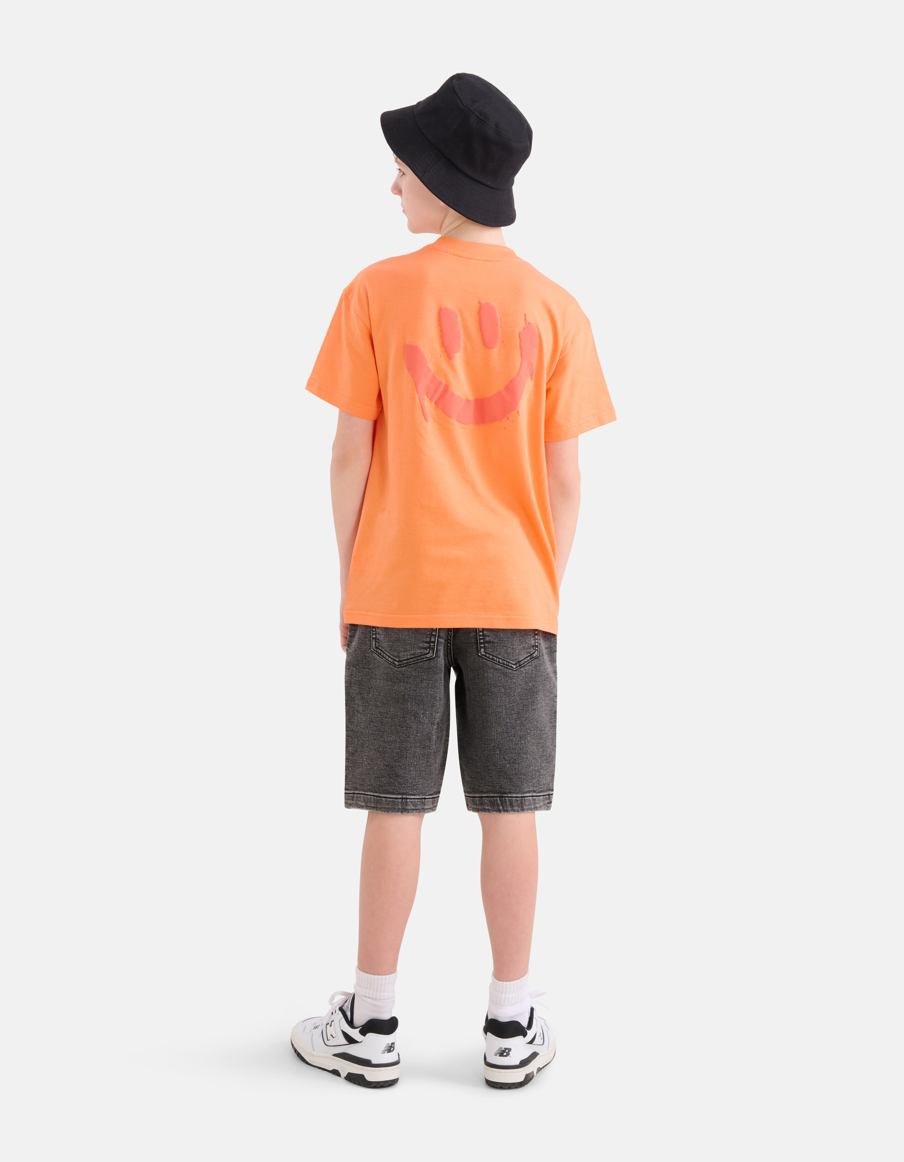 Smiley Artwork T-shirt Oranje SHOEBY BOYS