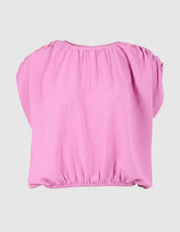 Cropped Twist Top Roze SHOEBY WOMEN