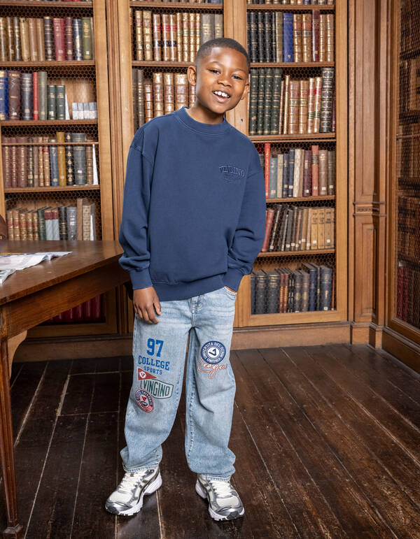 Embleem Relaxed Fit Jeans Blauw Shoeby X Vingino SHOEBY BOYS