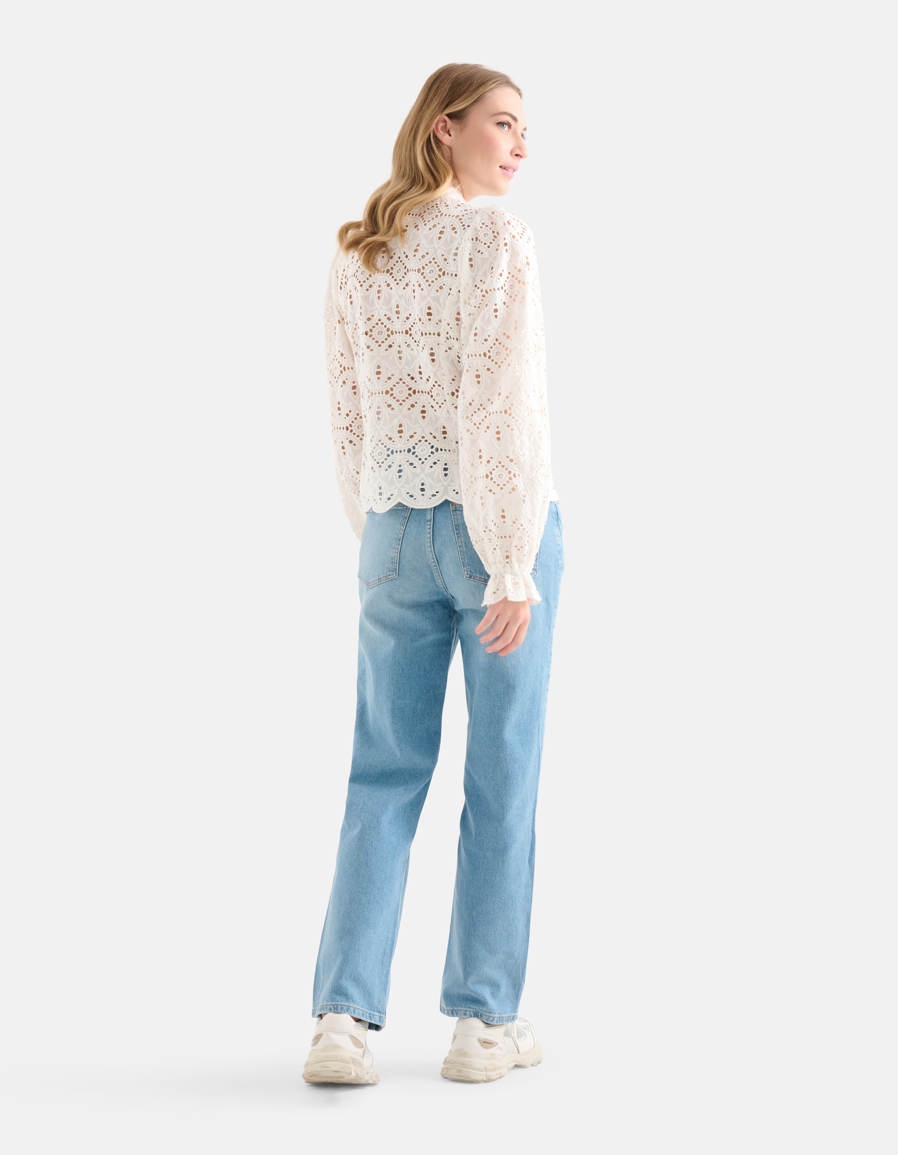 Embroidery Top Gebroken Wit SHOEBY WOMEN