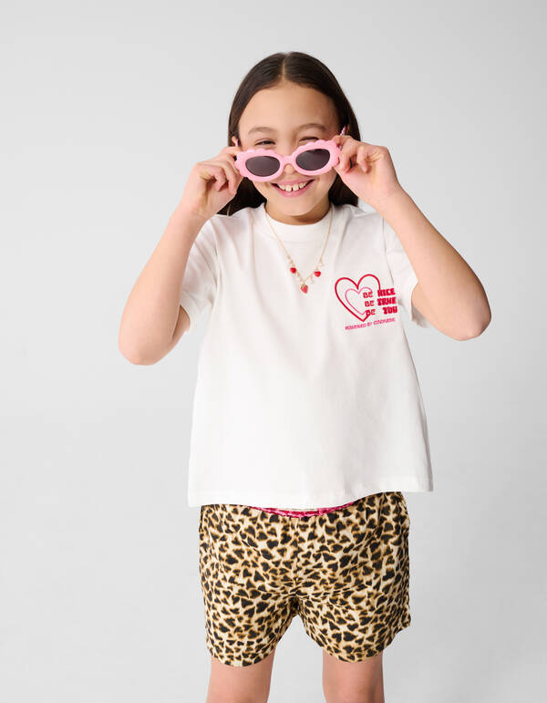 Split Artwork T-shirt Wit SHOEBY GIRLS