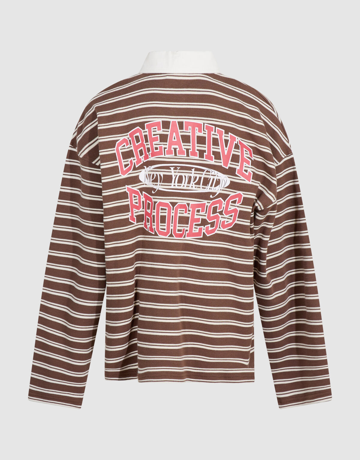 Gestreepte Polo Sweater Bruin SHOEBY BOYS