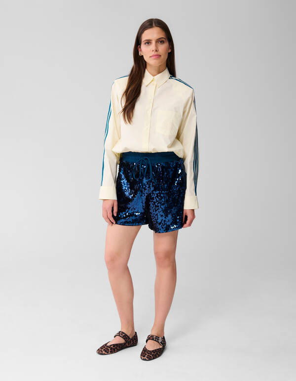 Sequin Short Blauw SHOEBY WOMEN