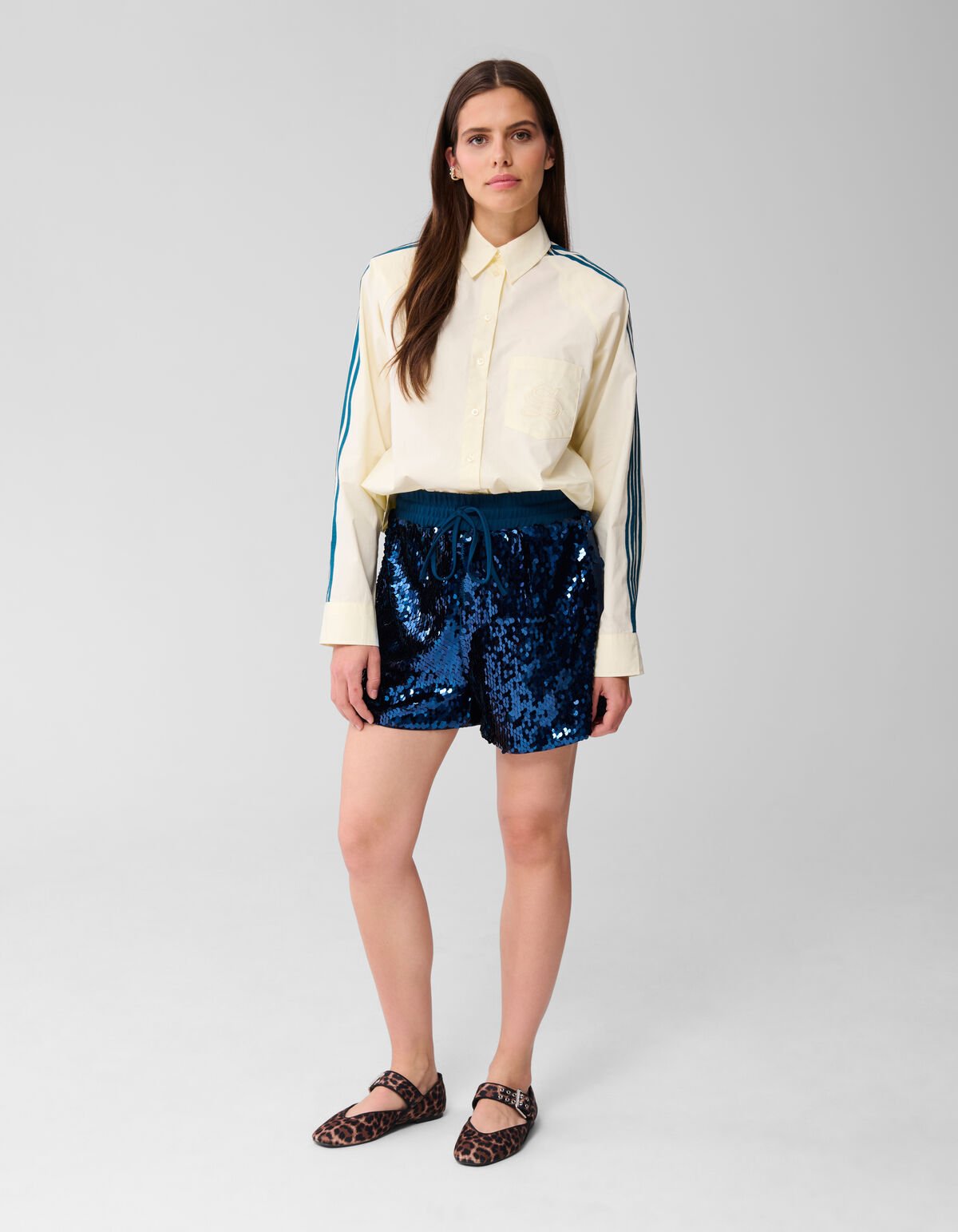 Sequin Short Blauw SHOEBY WOMEN