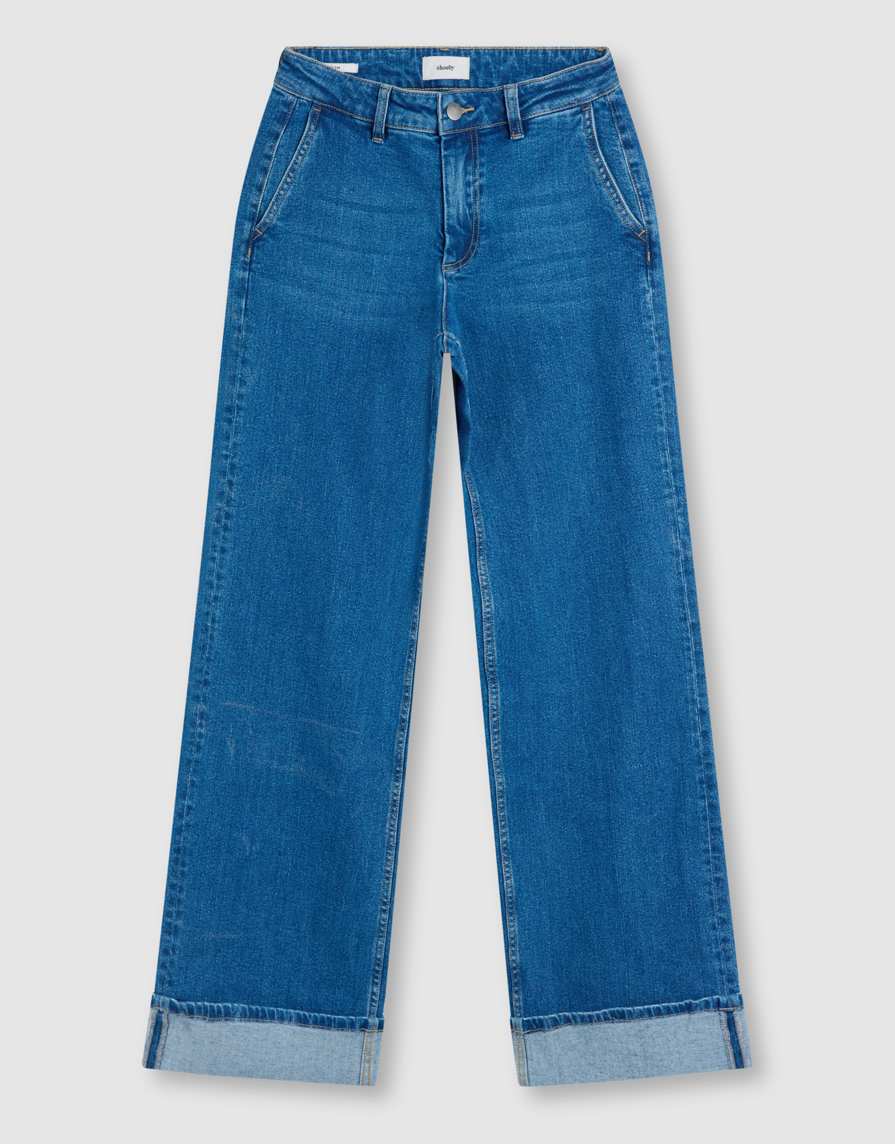 Classic Wide Leg Jeans Donkerblauw SHOEBY WOMEN