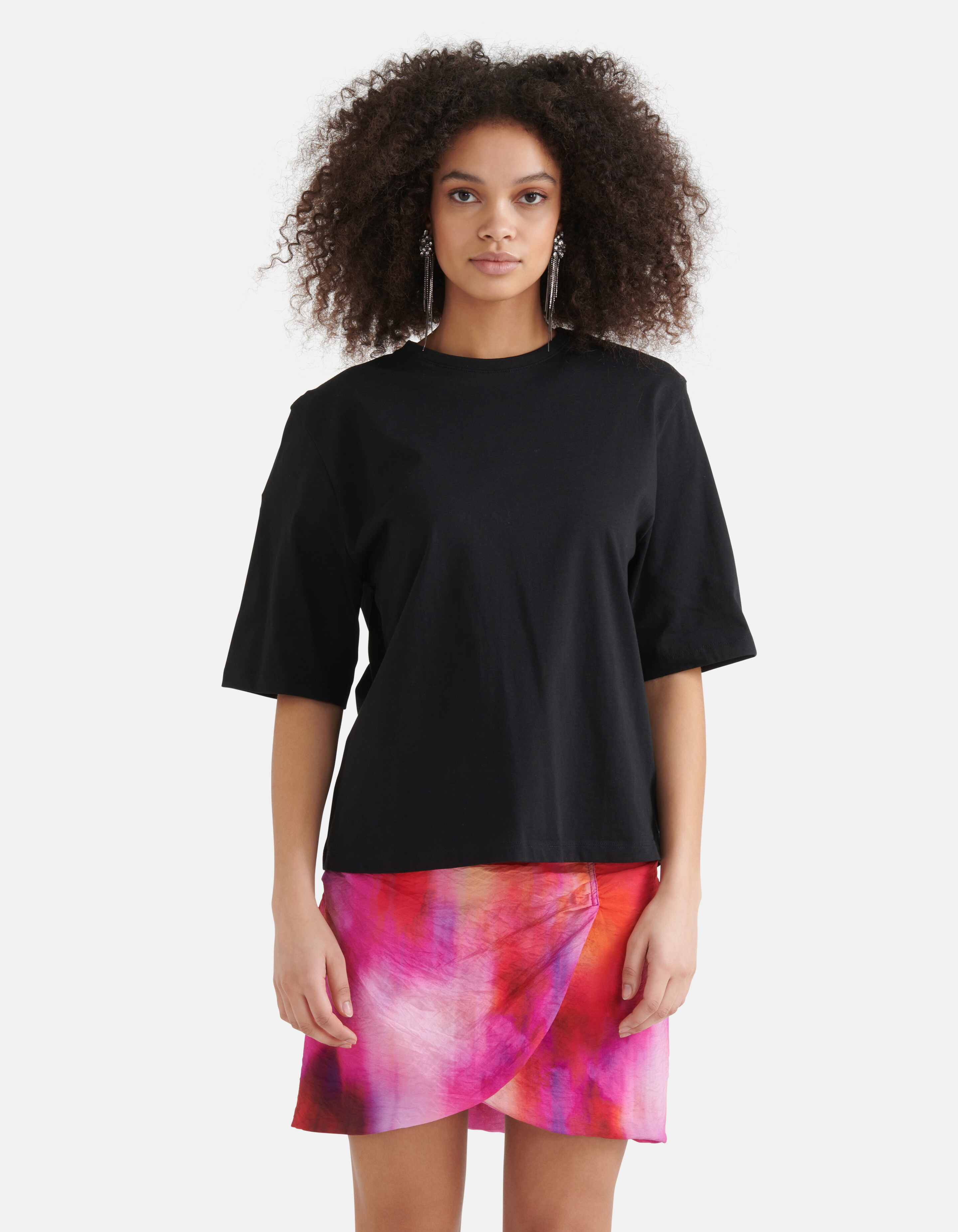 Schoudervulling T-shirt Zwart SHOEBY WOMEN