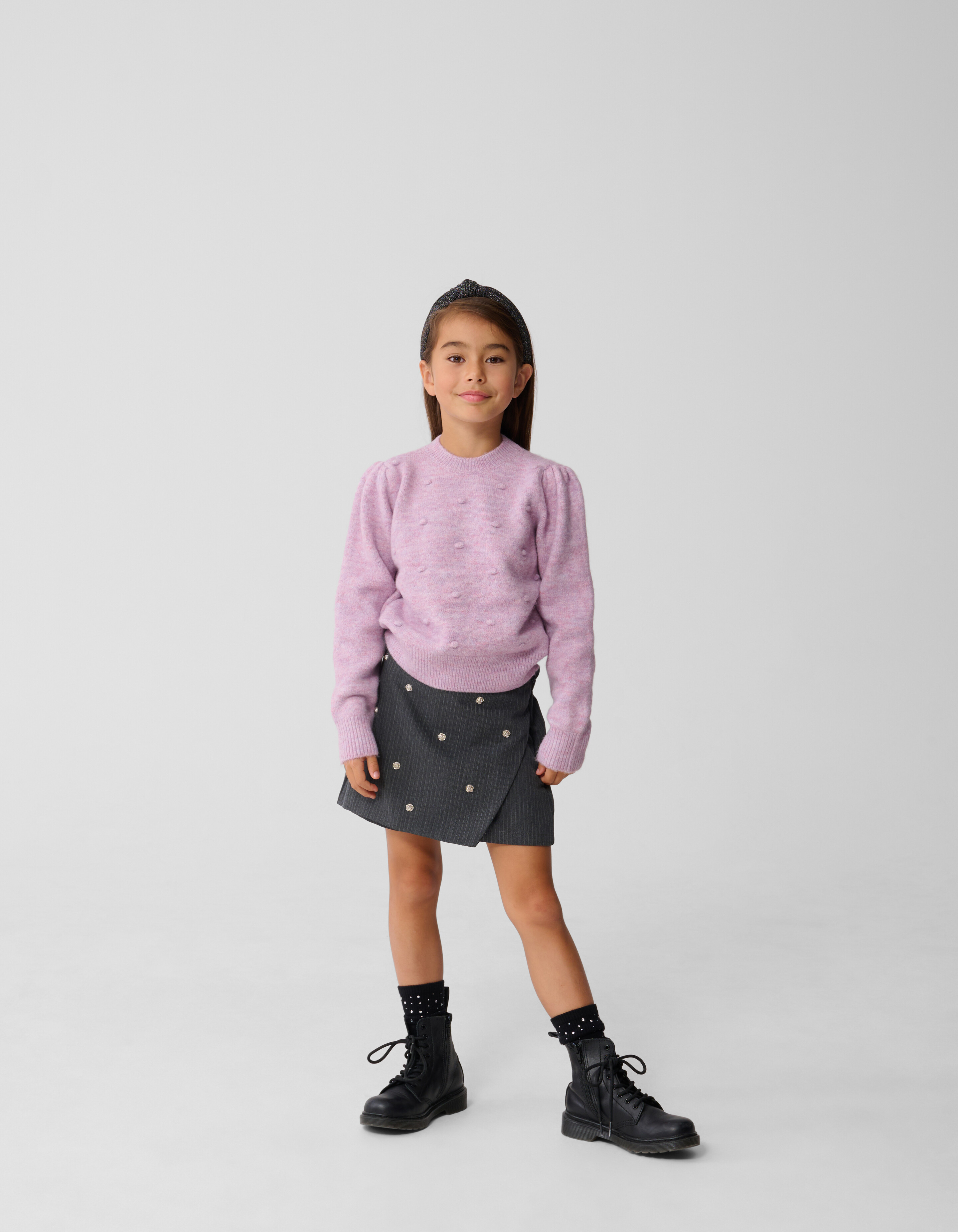 Dotted Knit Trui Paars SHOEBY GIRLS