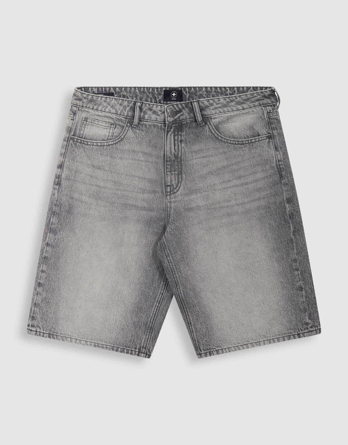 Relaxed Fit Denim Short Grijs SHOEBY MEN