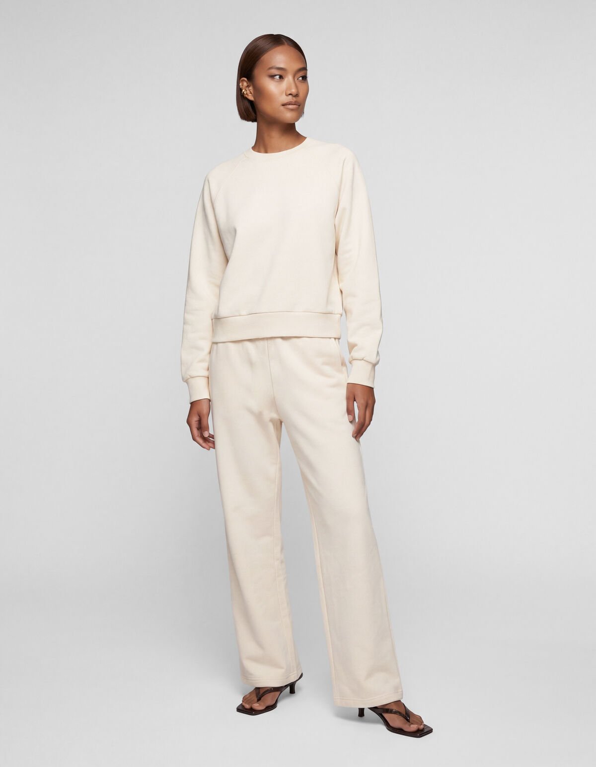 Big Shoulder Sweater Gebroken Wit SHOEBY WOMEN