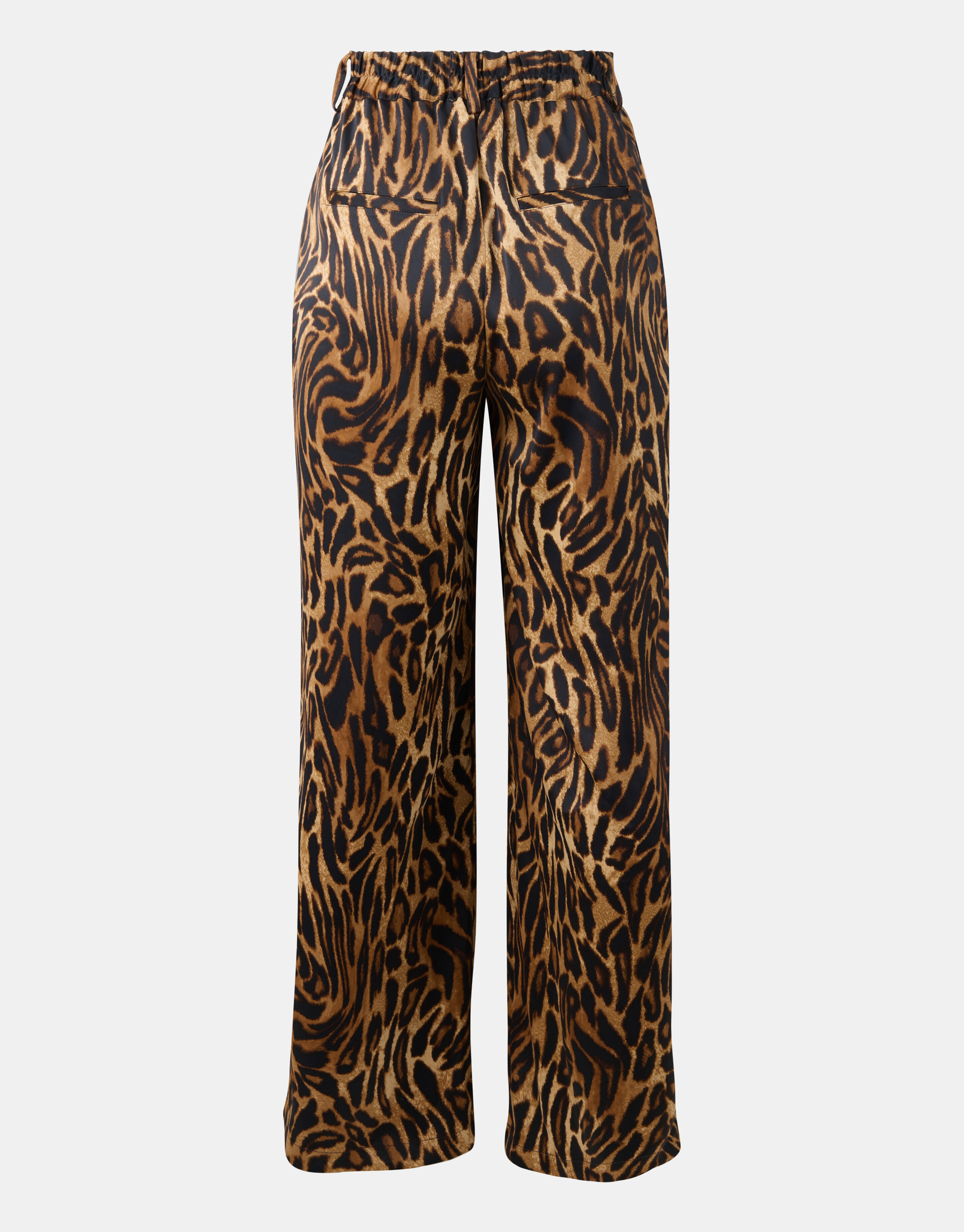 Satijnen Leopard Print Broek Bruin SHOEBY WOMEN