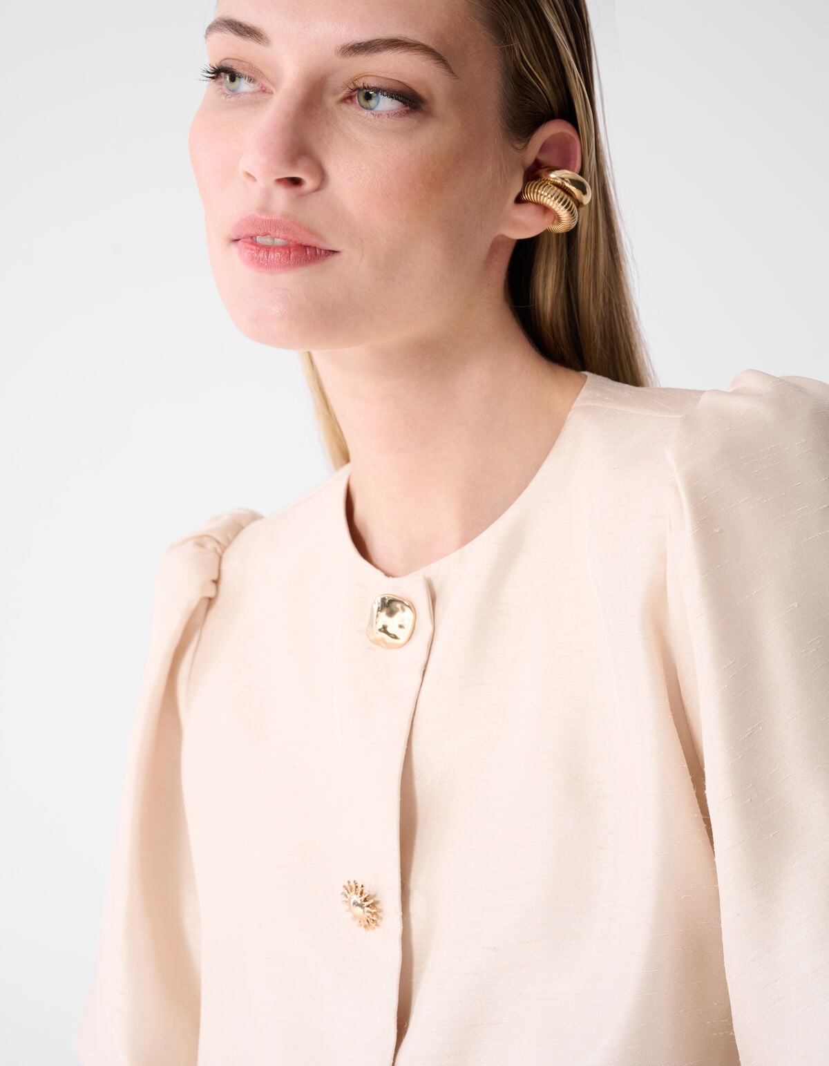 Button Blouse Gebroken Wit By Fred SHOEBY WOMEN