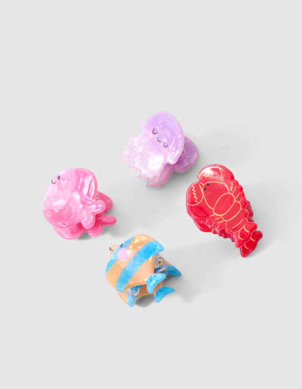 Fish Haarclip Set Roze SHOEBY ACCESSOIRES