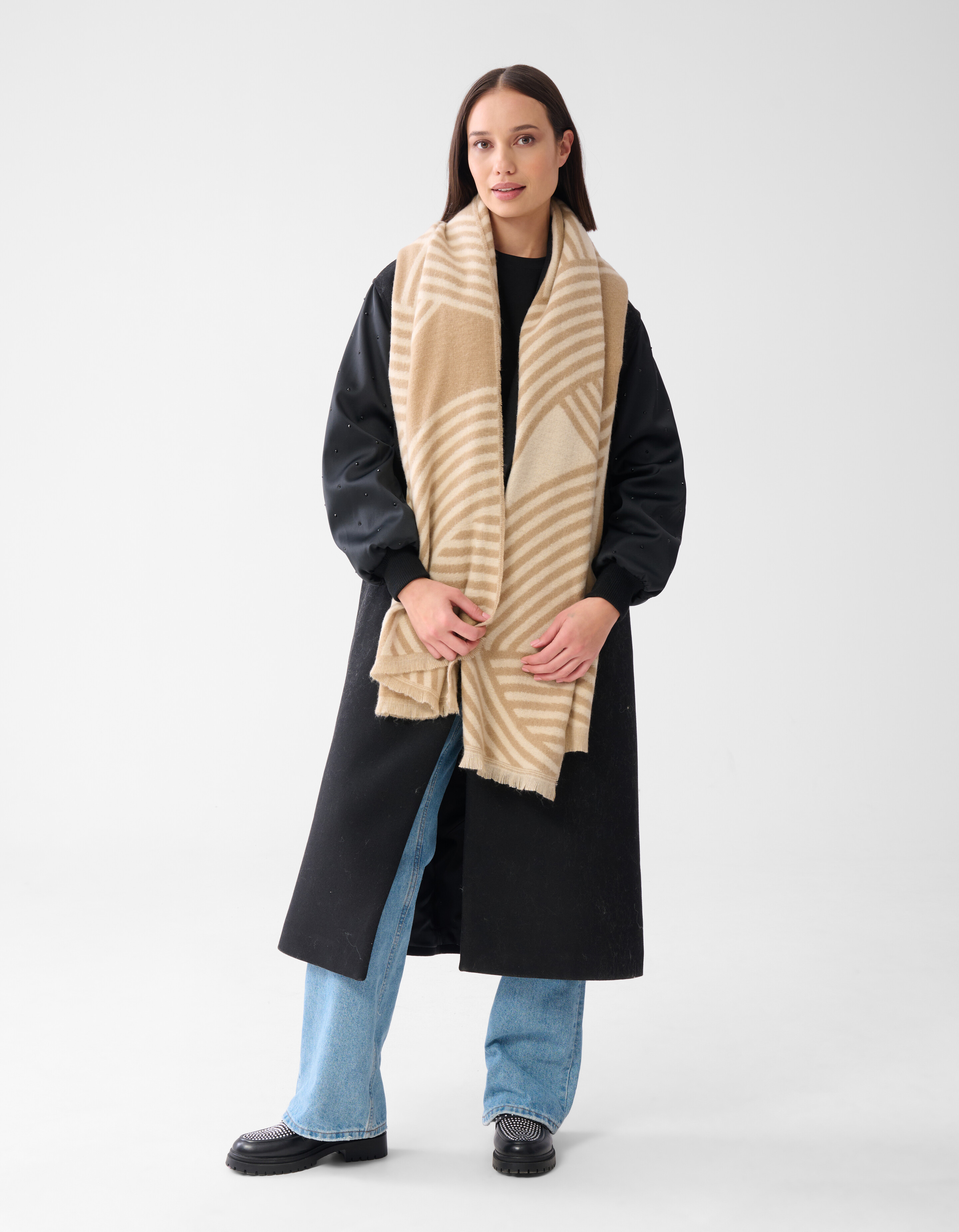 Lurex Sjaal Beige SHOEBY ACCESSOIRES