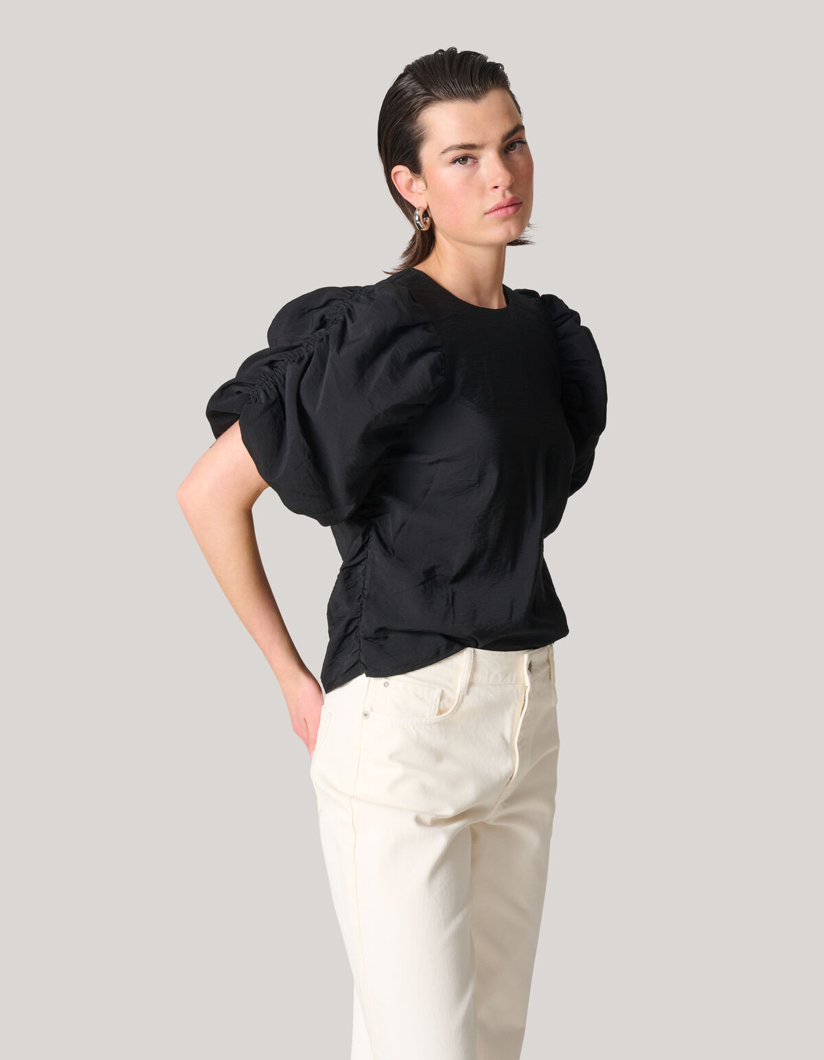 Pofmouwen Top Zwart SHOEBY WOMEN