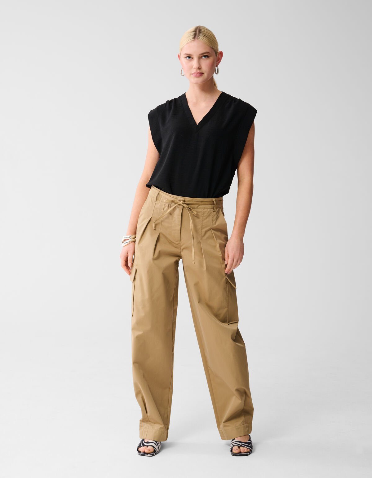 V-hals Top Zwart SHOEBY WOMEN