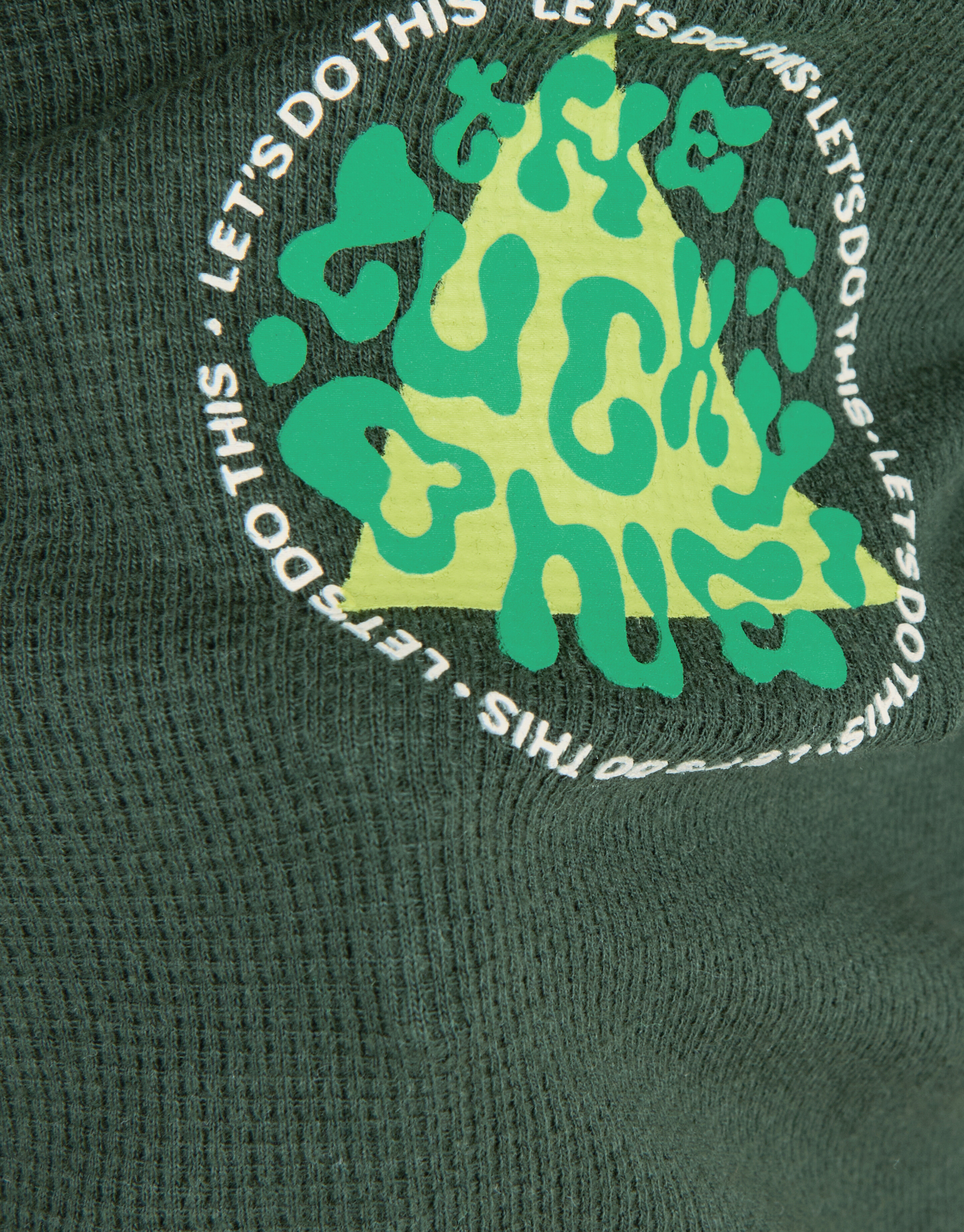 Structuur T-shirt Donkergroen SHOEBY BOYS