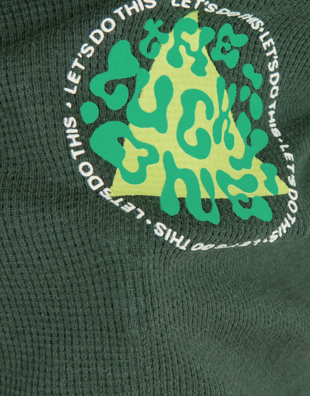 Structuur T-shirt Donkergroen SHOEBY BOYS