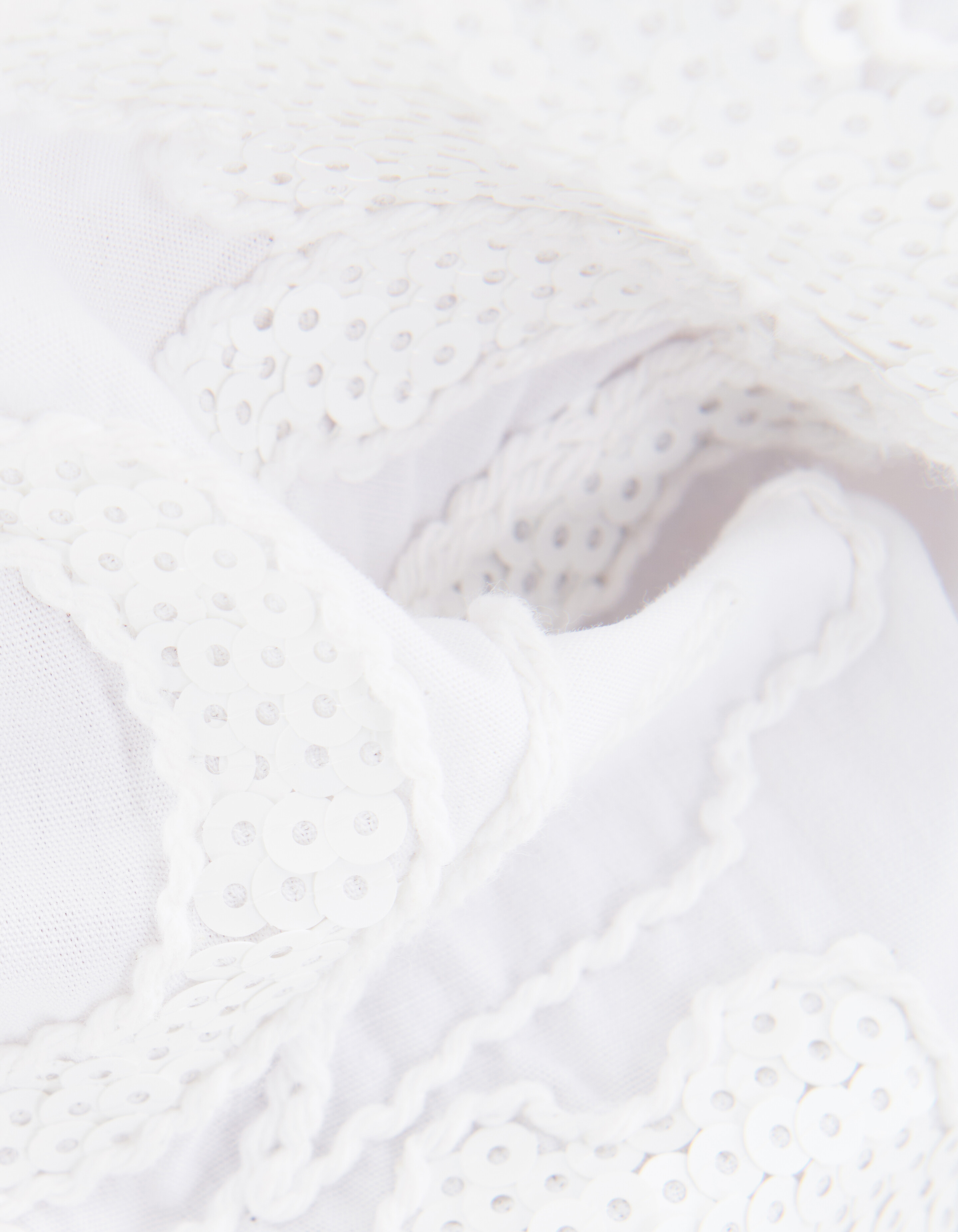 Pailletten Poplin Blouse Wit SHOEBY WOMEN