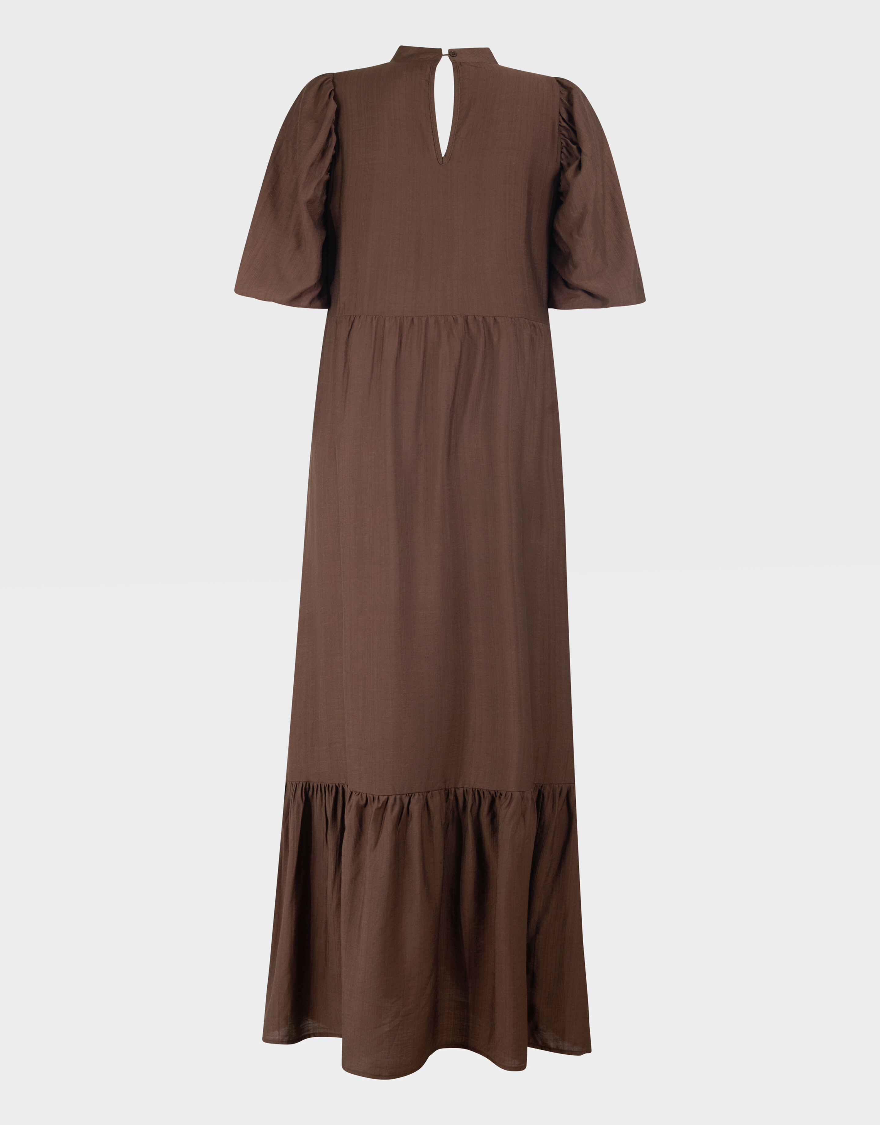 Ruffle Maxi Jurk Bruin SHOEBY WOMEN