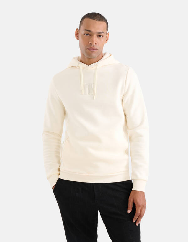 Embroidery Hoodie Gebroken Wit SHOEBY MEN