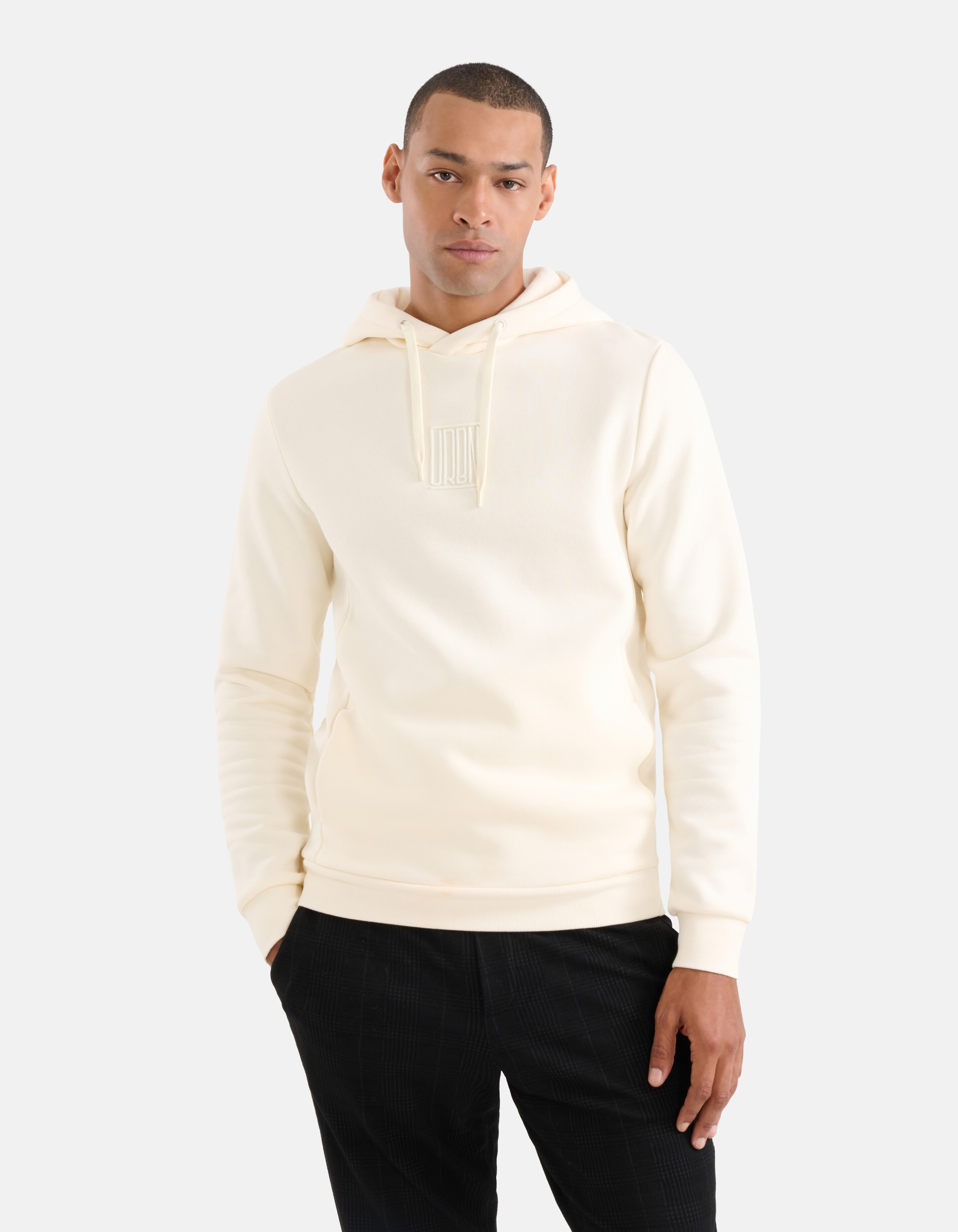Embroidery Hoodie Gebroken Wit SHOEBY MEN