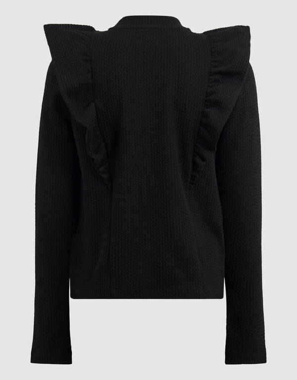 Structuur Ruffle Top Zwart SHOEBY GIRLS