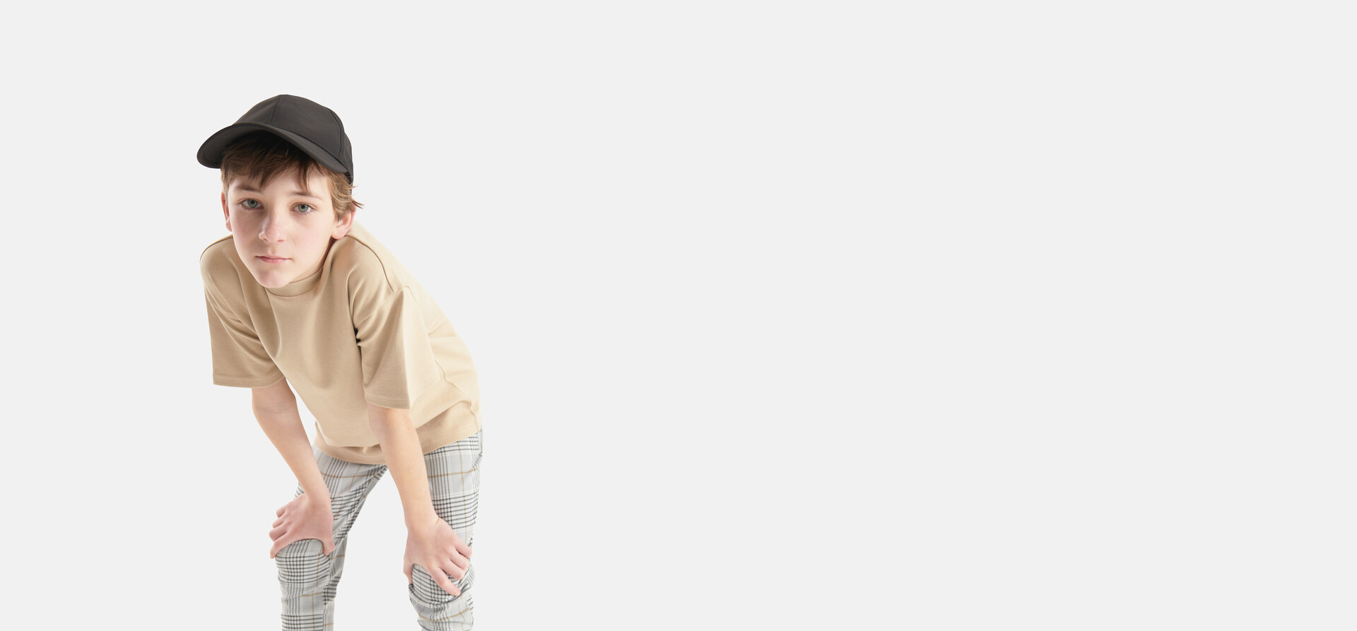 Heavy Basis T-shirt Beige SHOEBY BOYS