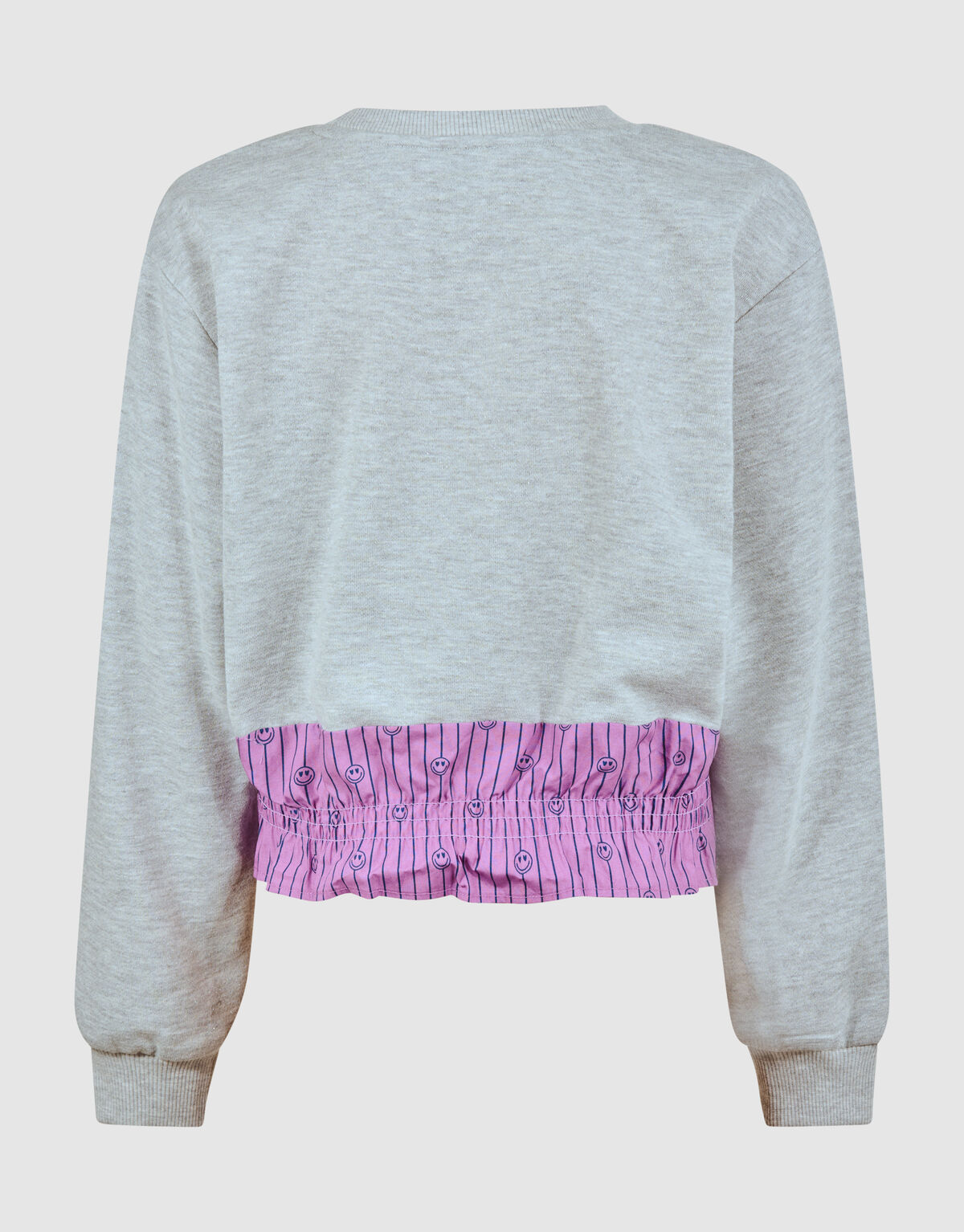 Smiley Pinstripe Sweater Grijs SHOEBY GIRLS