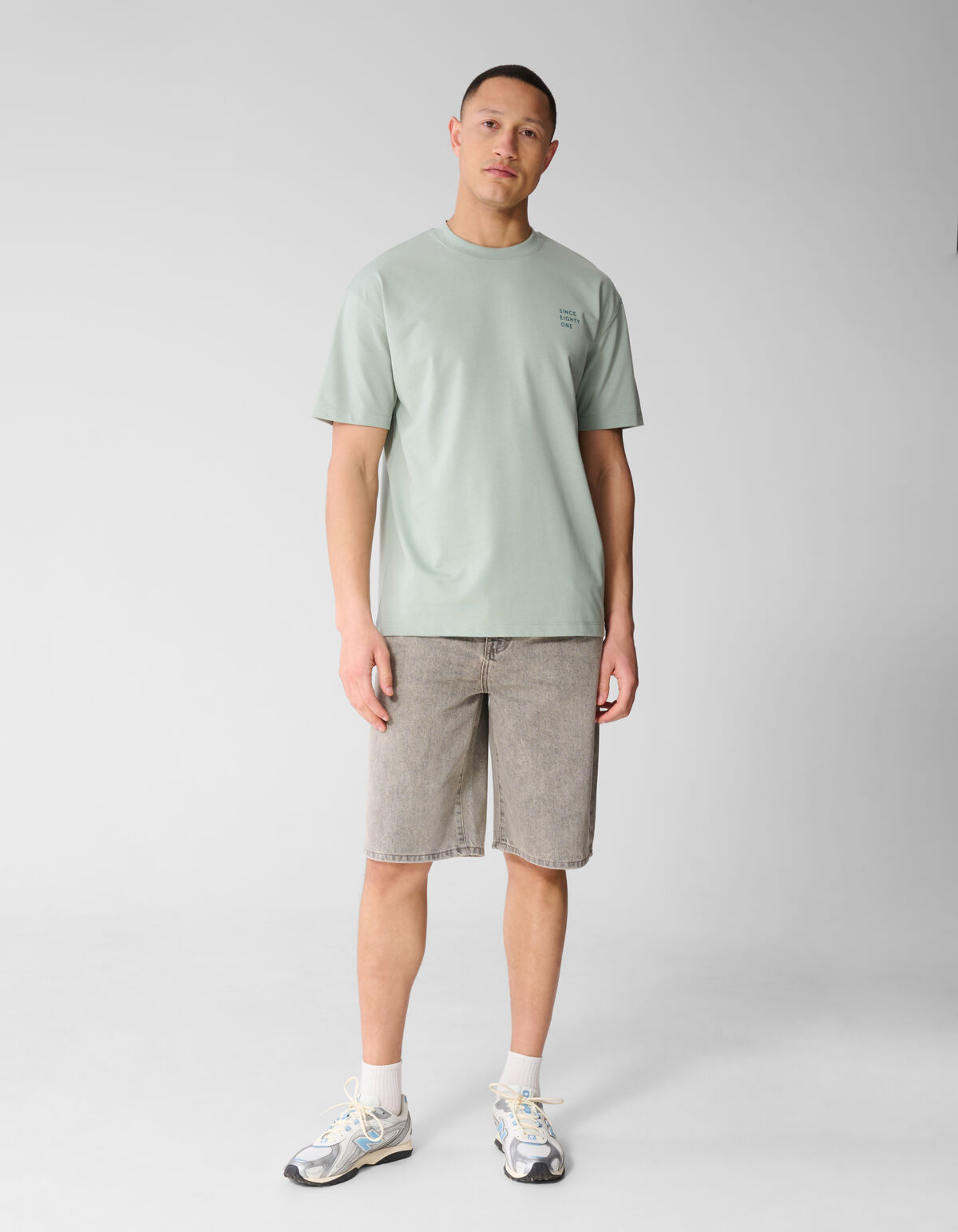 Tekst T-shirt Lichtgroen SHOEBY MEN
