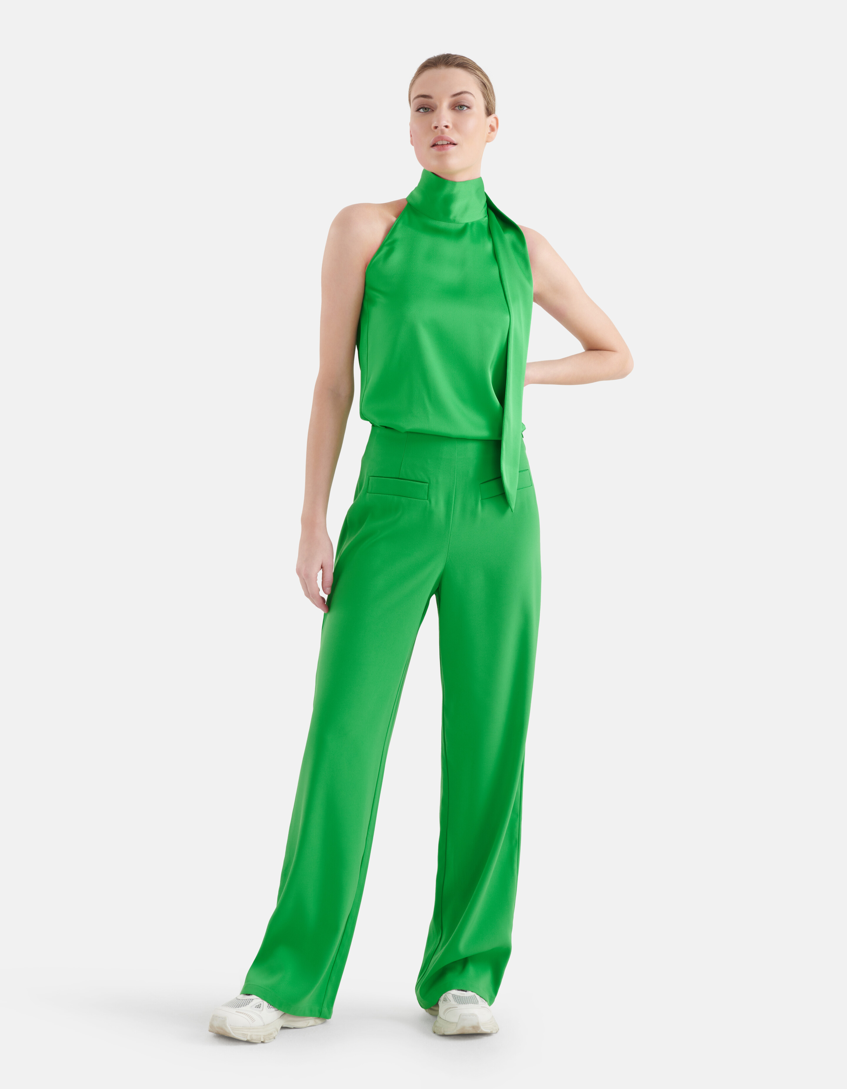 Wide Leg Pantalon Groen By Mieke SHOEBY WOMEN