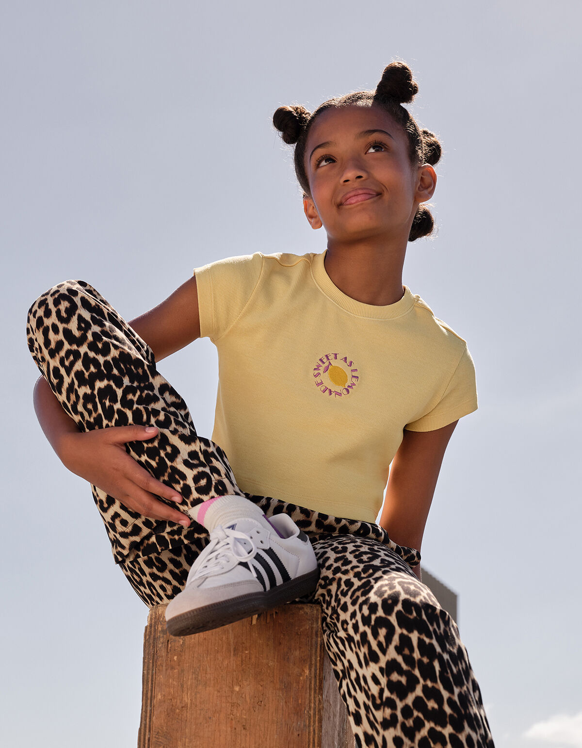 Lemon Crop Top Lichtgeel SHOEBY GIRLS