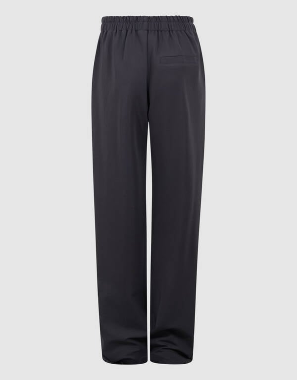 Sporty Strik Wide Leg Broek Donkergrijs SHOEBY GIRLS