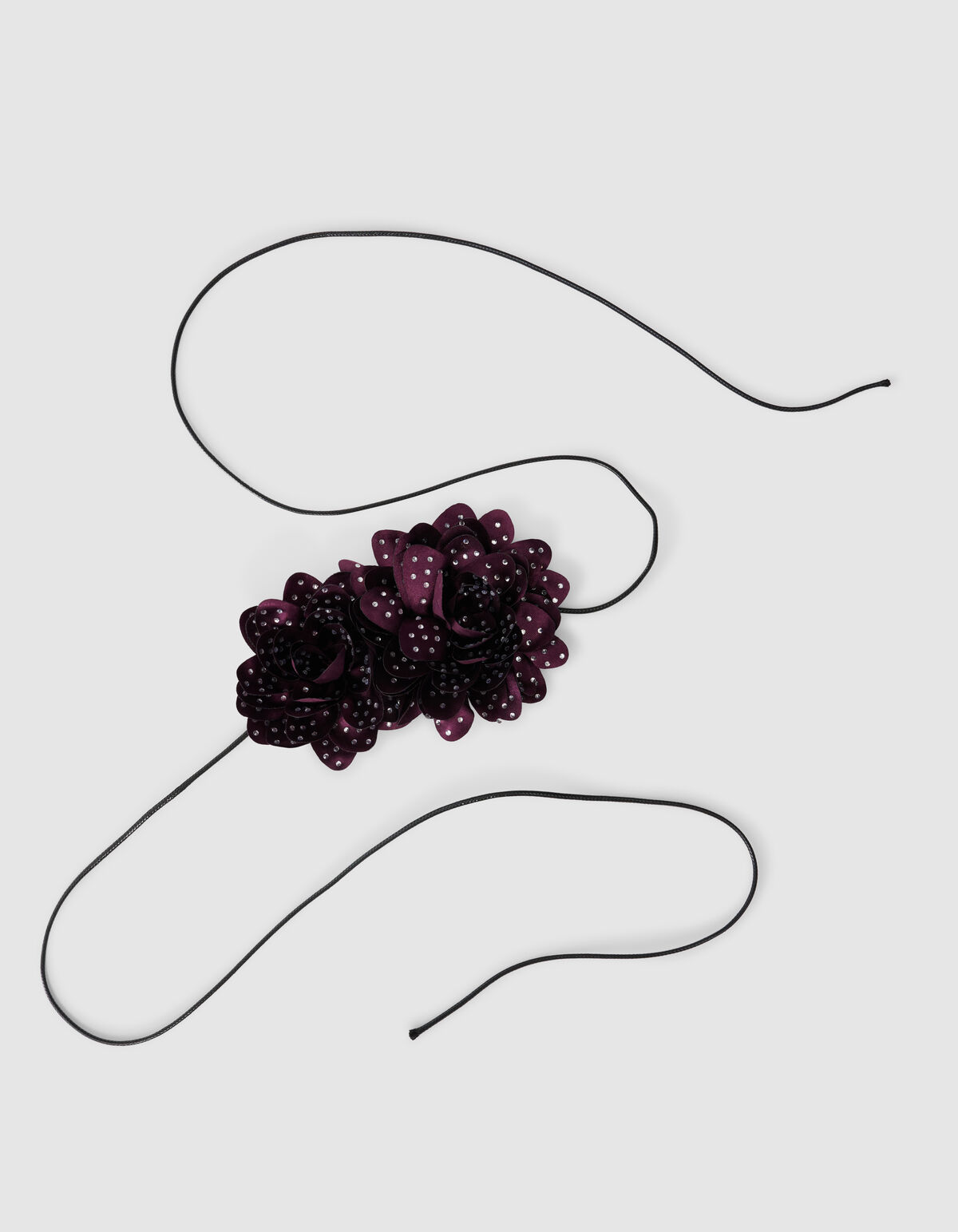 Strass Flower Corsage Donkerrood SHOEBY ACCESSOIRES