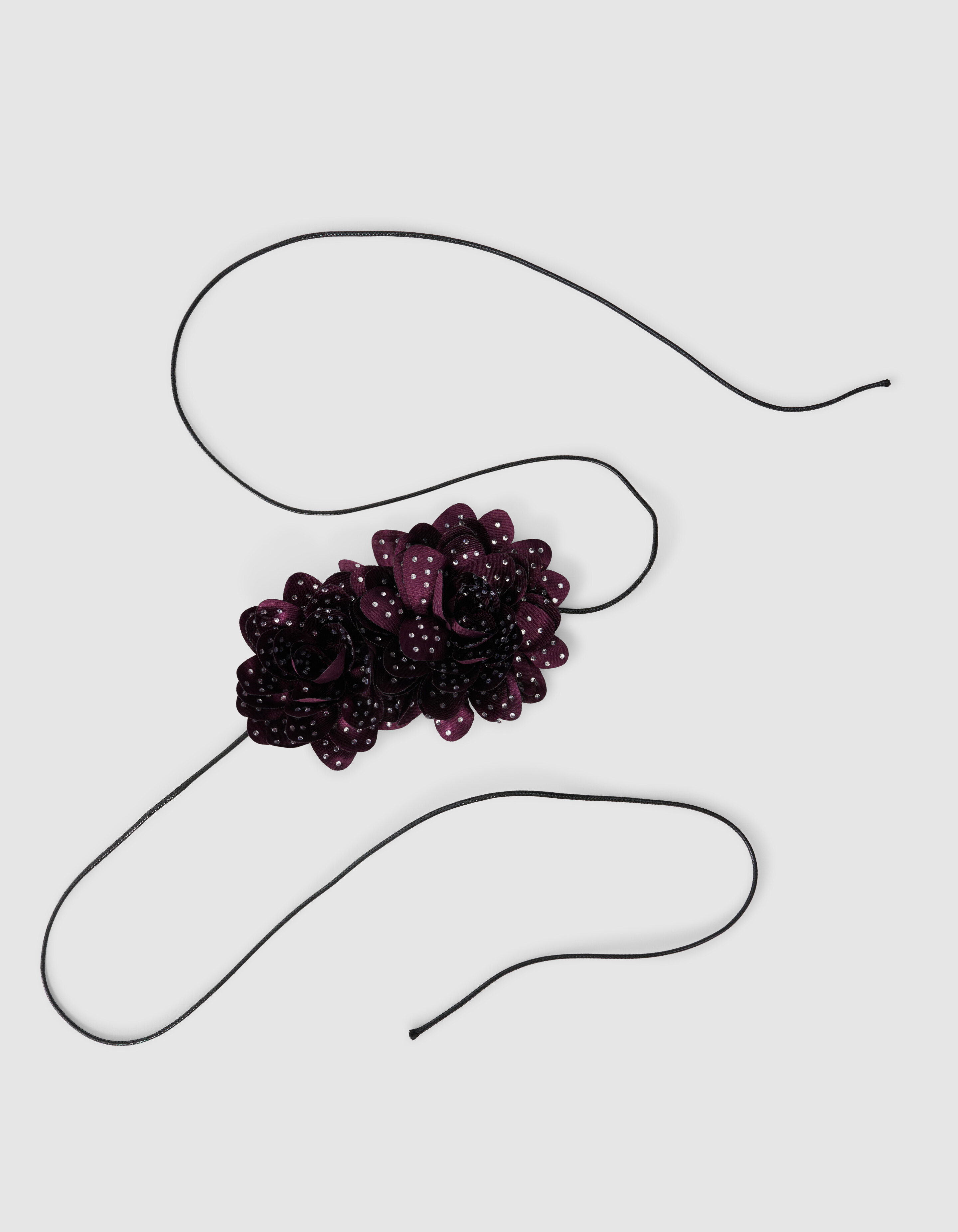 Strass Flower Corsage Donkerrood SHOEBY ACCESSOIRES