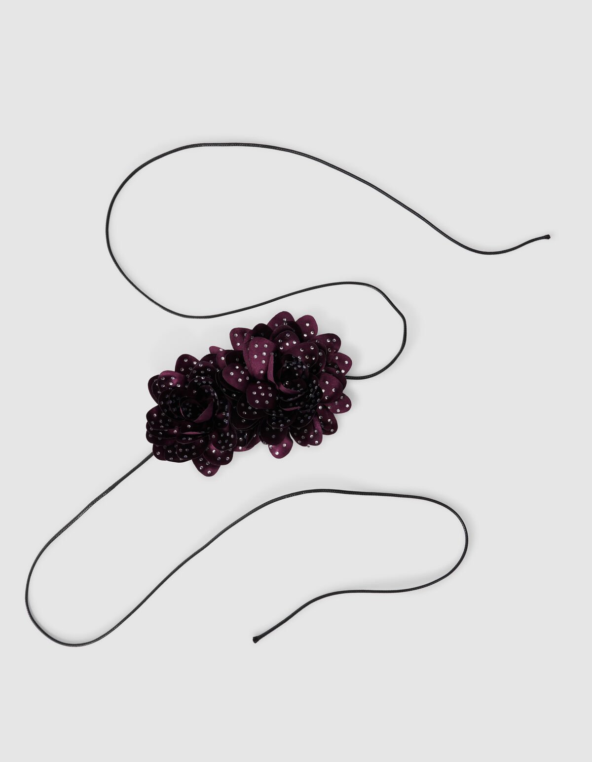 Strass Flower Corsage Donkerrood SHOEBY ACCESSOIRES