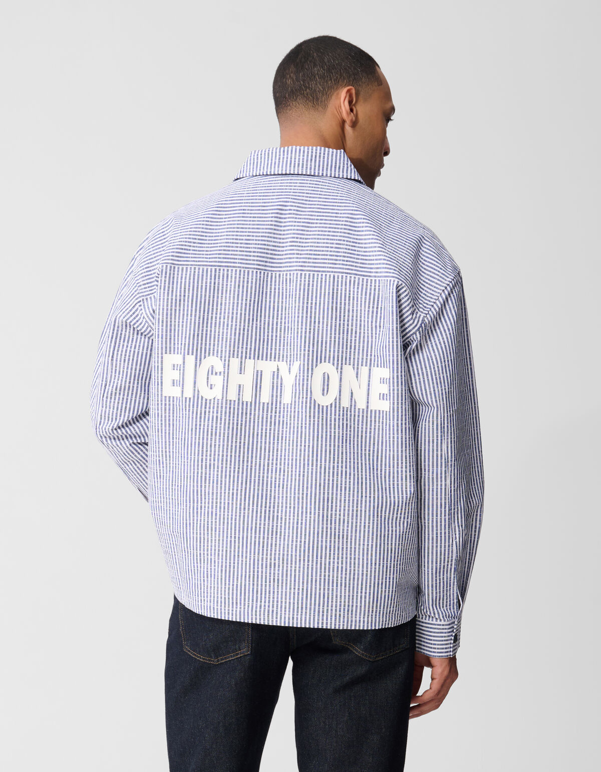 Pinstripe Overshirt Blauw SHOEBY MEN