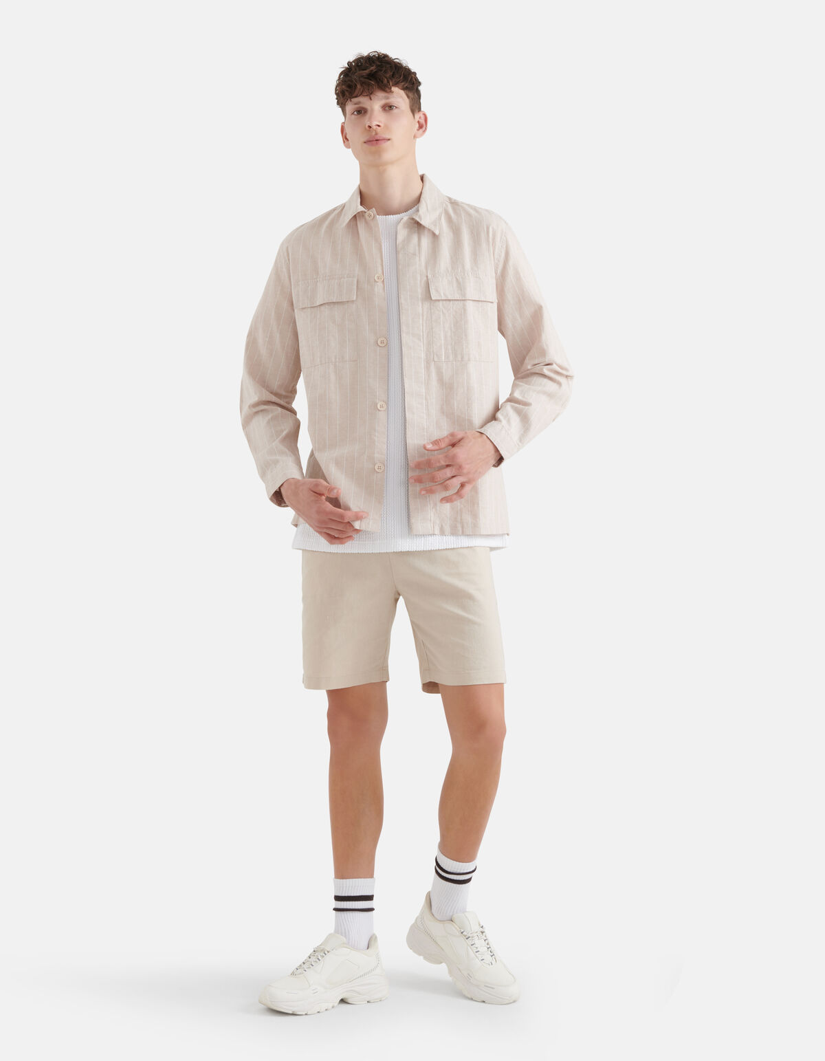 Linnen Overshirt Beige SHOEBY MEN