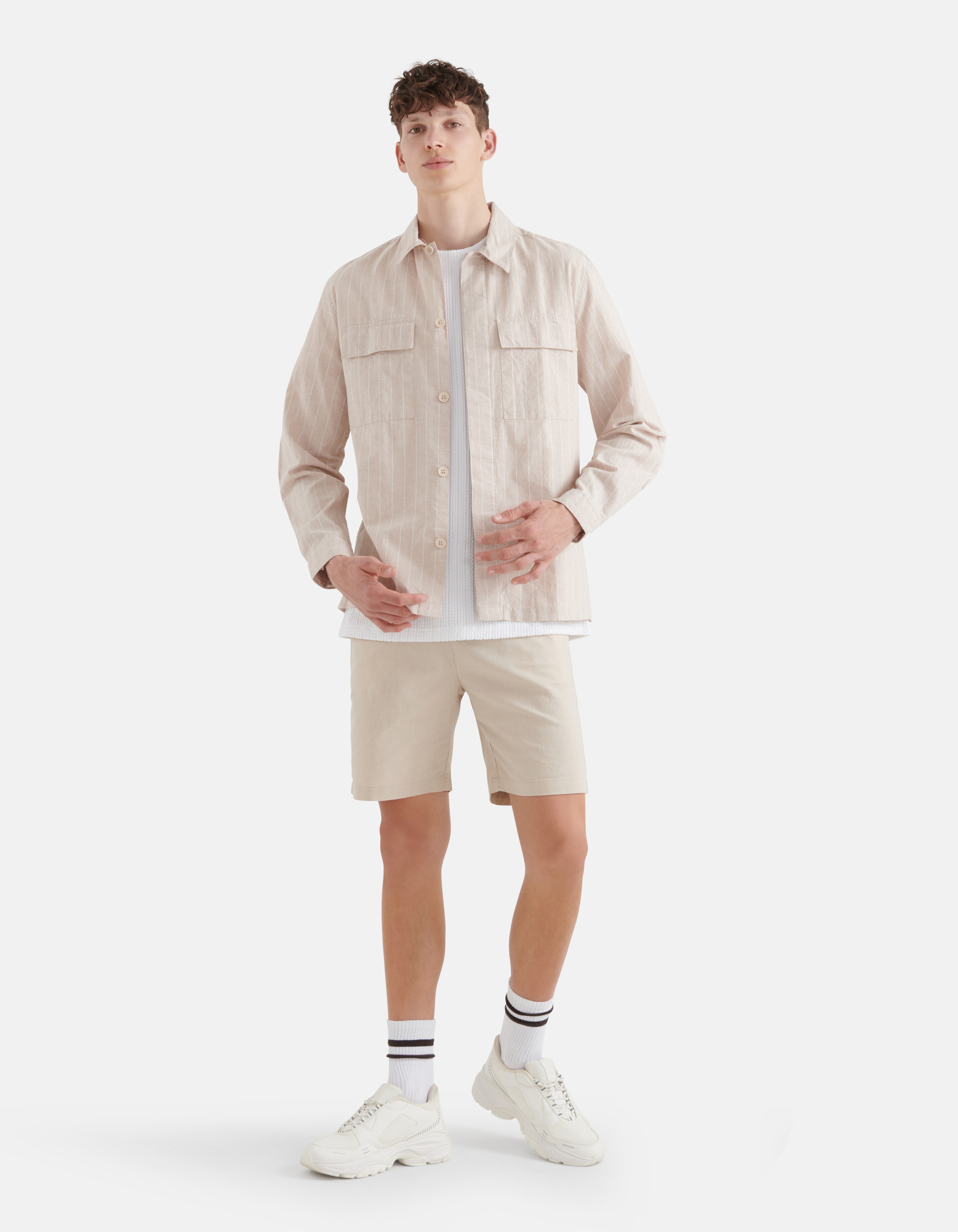 Linnen Overshirt Beige SHOEBY MEN