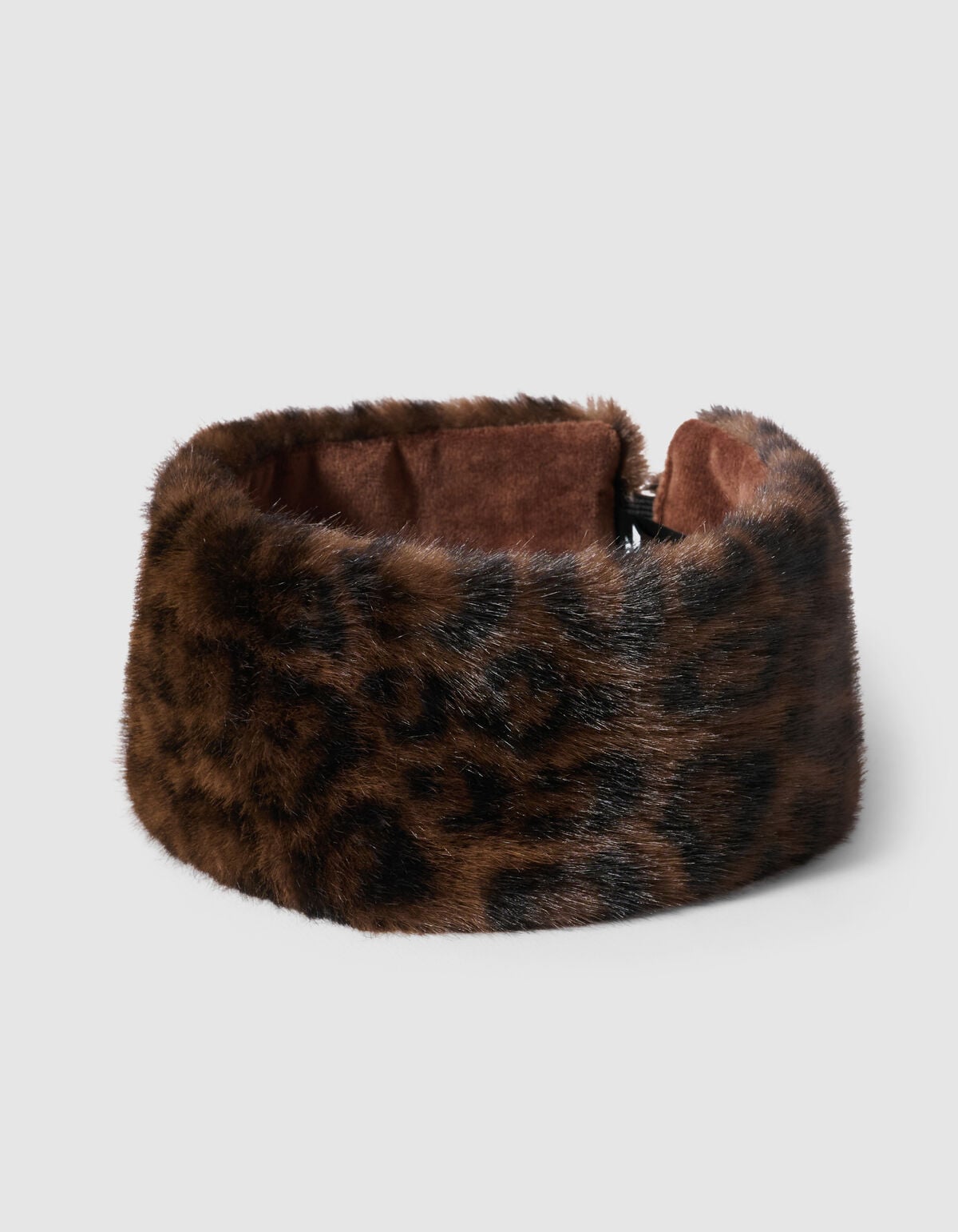 Leopard Faux Fur Haarband Bruin SHOEBY ACCESSOIRES