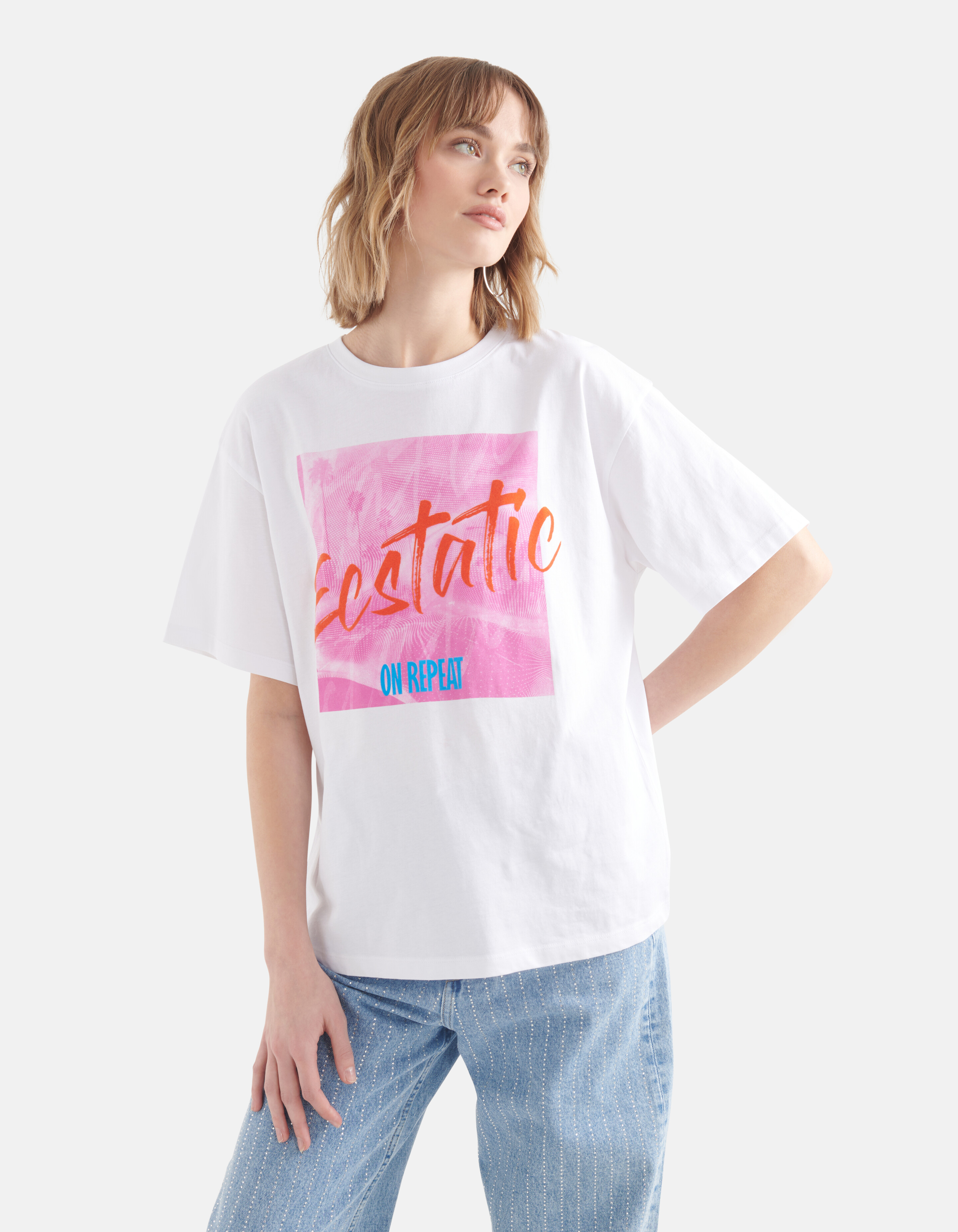Artwork T-shirt Wit SHOEBY WOMEN