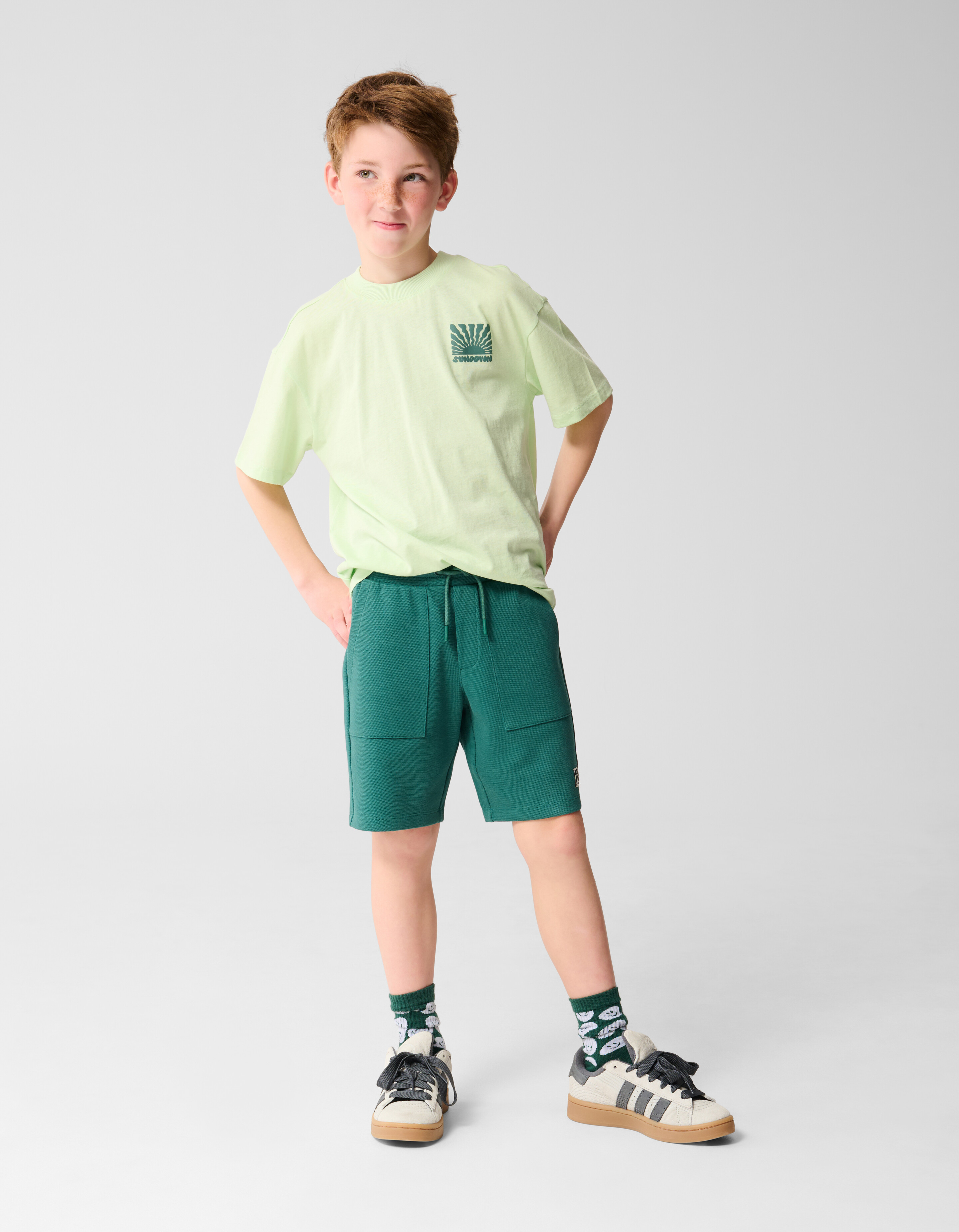 Pique Short Groen SHOEBY BOYS