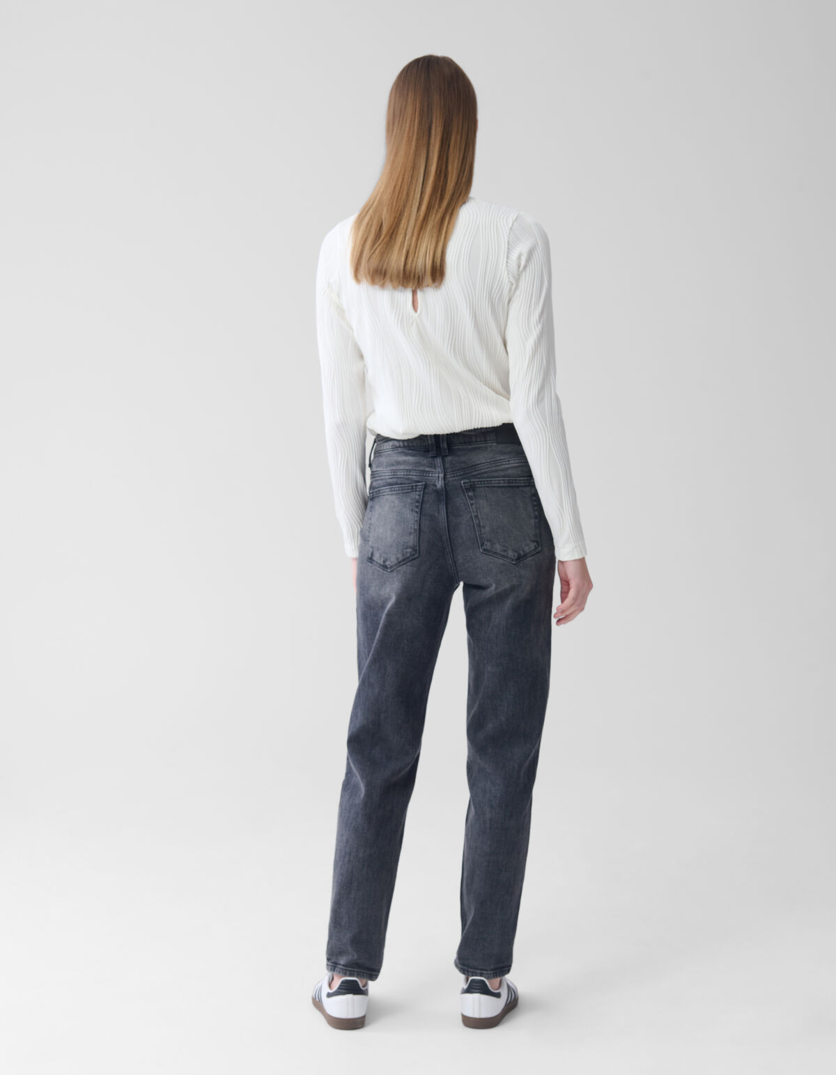 Tapered Fit Jeans Donkergrijs L29 SHOEBY WOMEN