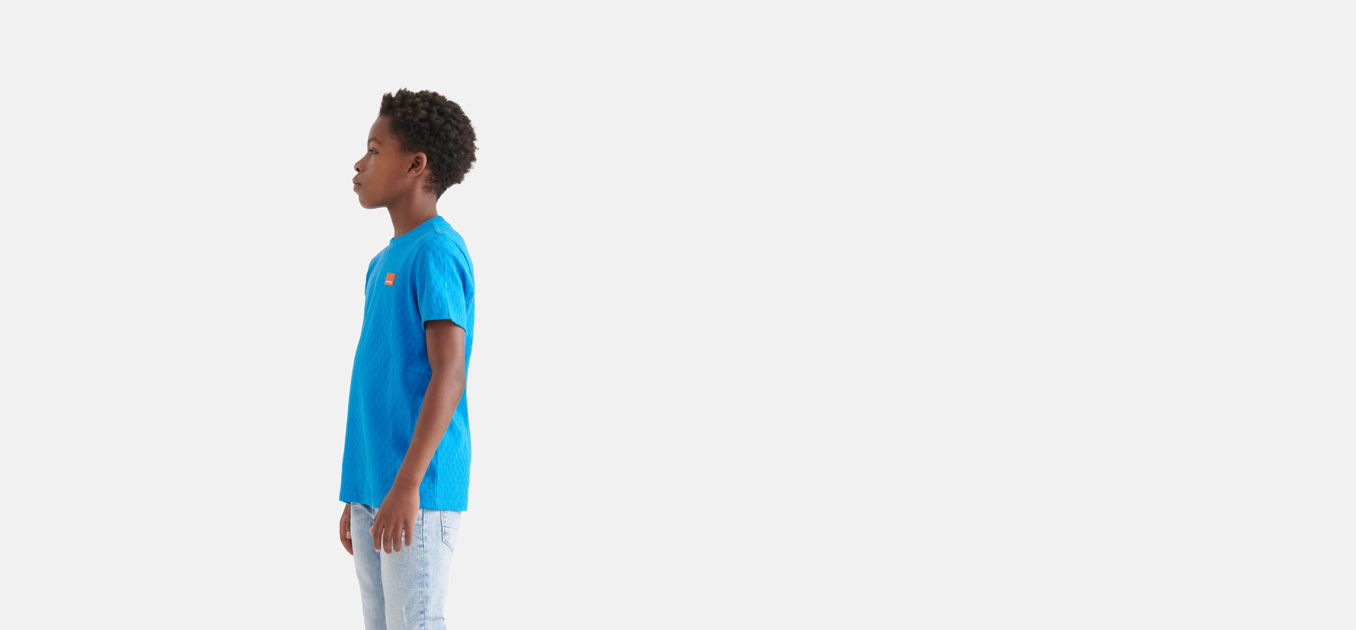 Blok Structuur T-shirt Blauw SHOEBY BOYS